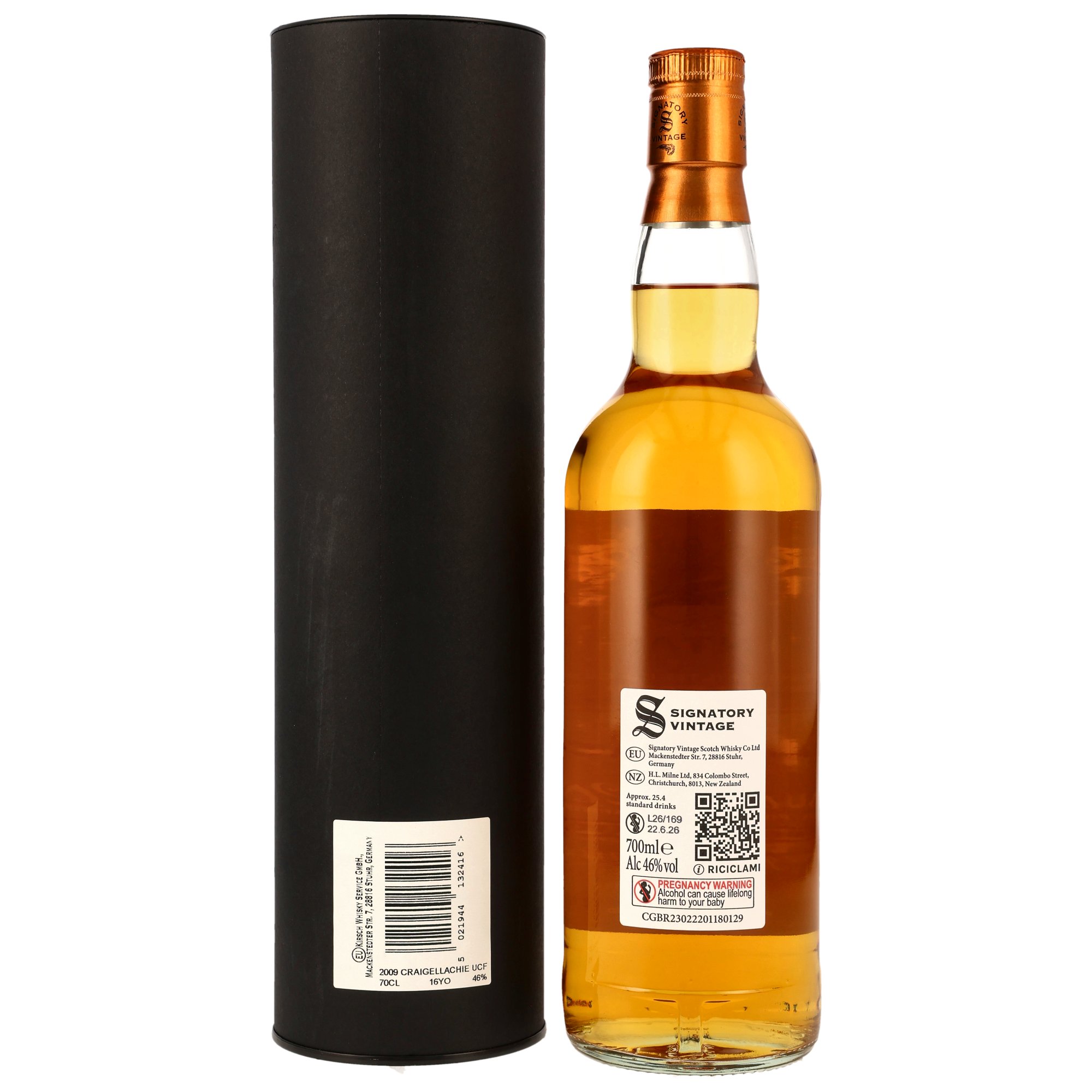 Craigellachie 2009-2026 / 16 Jahre 1st fill Bourbon Barrels / Signatory un-chill / 46% 0,7l