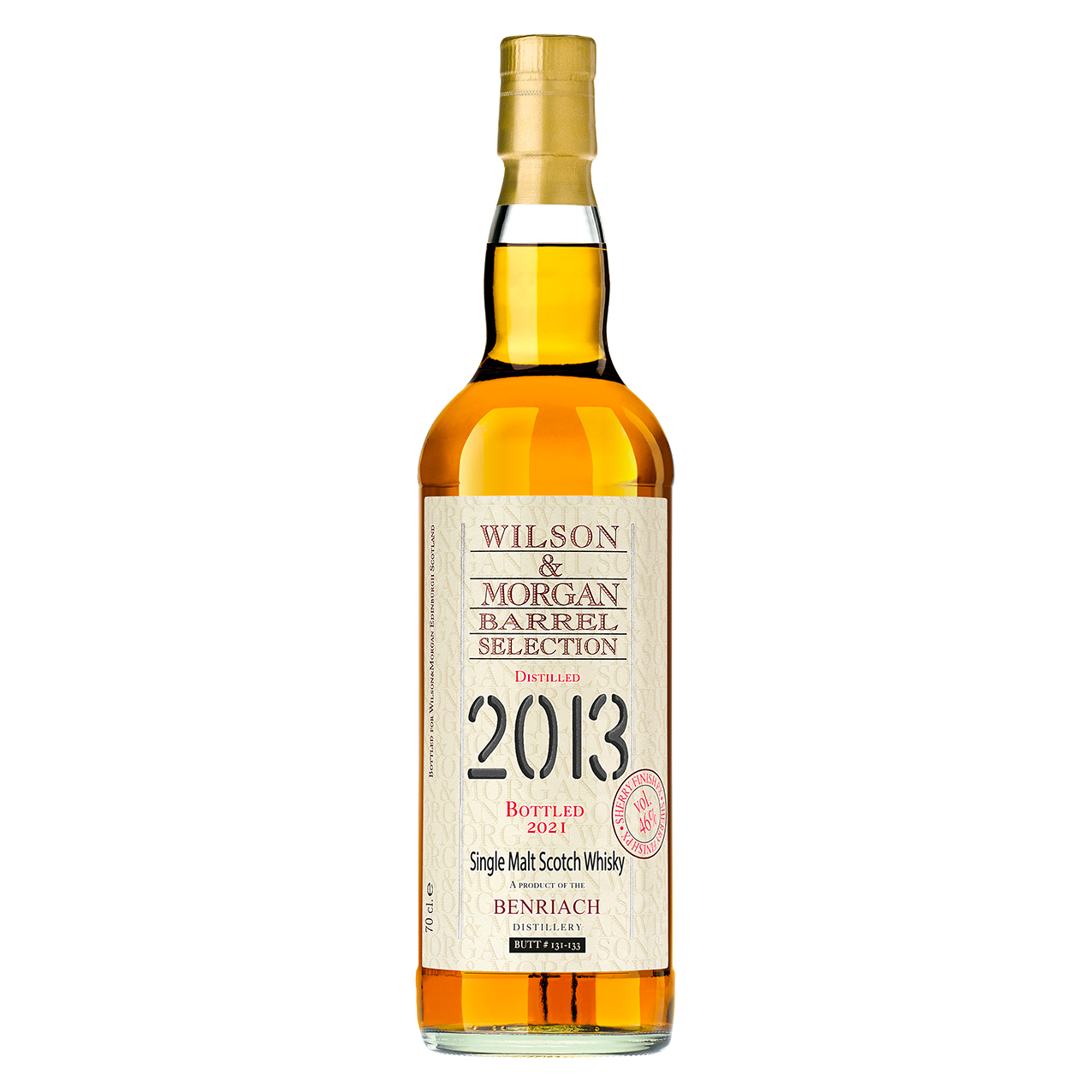 Benriach (2013-2021) Sherry Finish PX, 46% 0,7 ltr. Whisky Wilson & Morgan