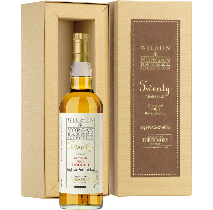 Tobermory 20 Jahre Whisky (1994-2014) Sherry Wood Oloroso, 50% 0,7 ltr. Wilson Morgan
