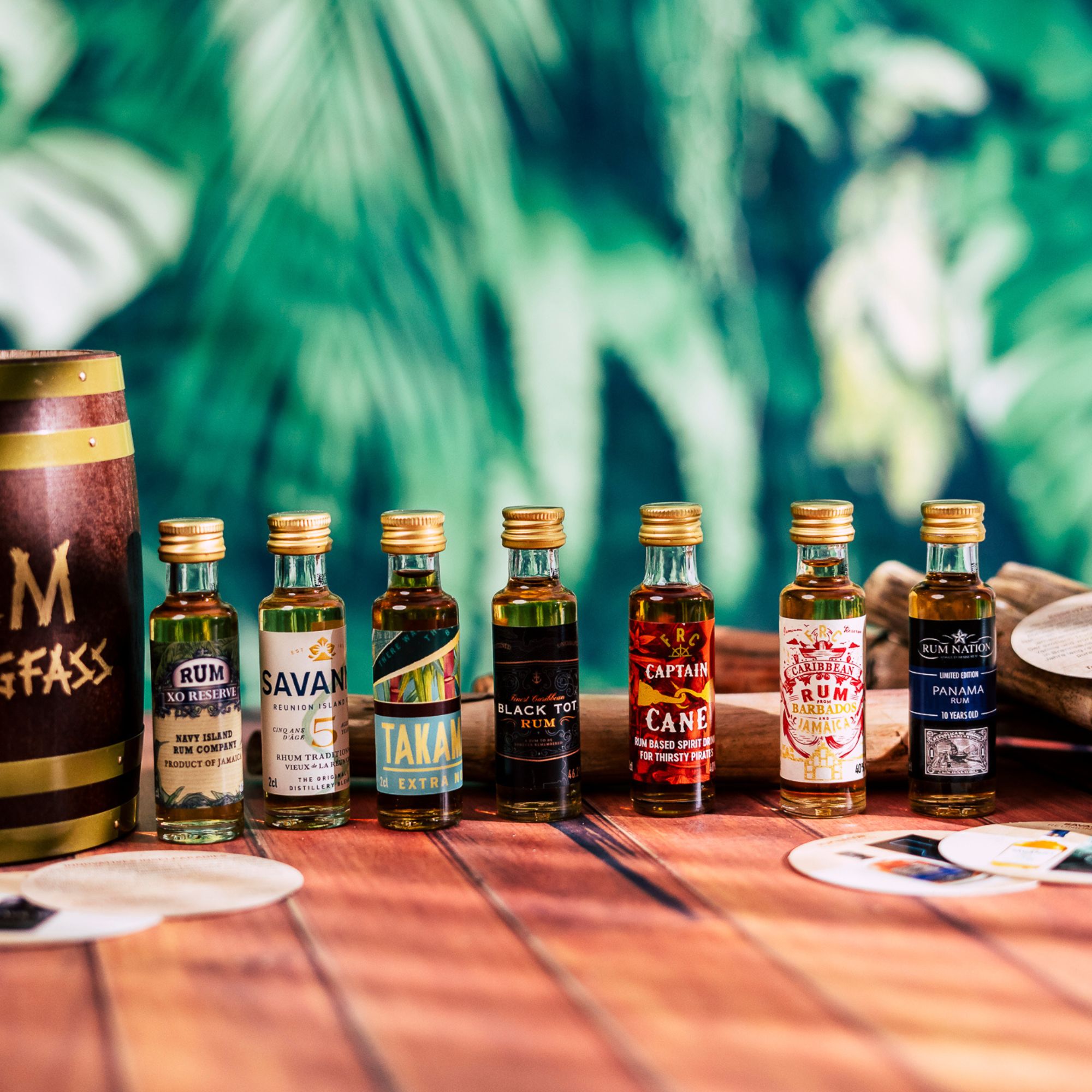 Rum Tasting Fass / Inhalt: 7 x 20 ml. /  / 41,7% Vol. 