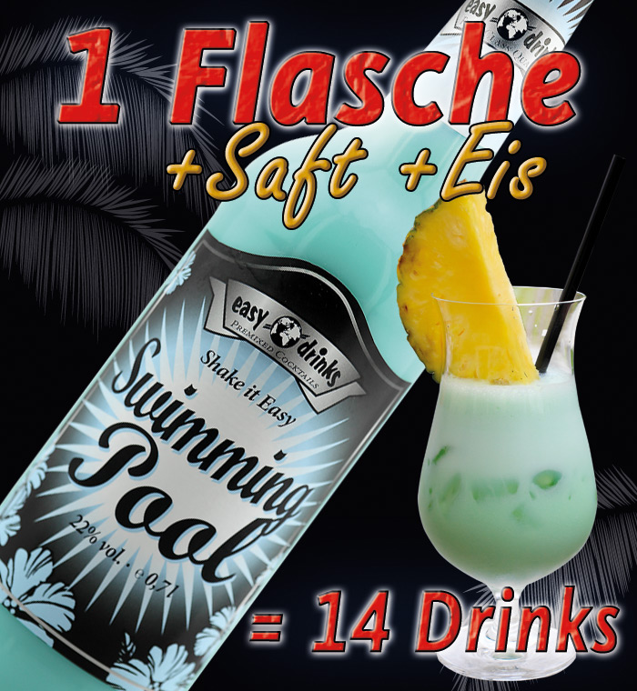 Swimming Pool /Fertigcocktail / 22% Vol. 0,7 ltr. / easy drinks