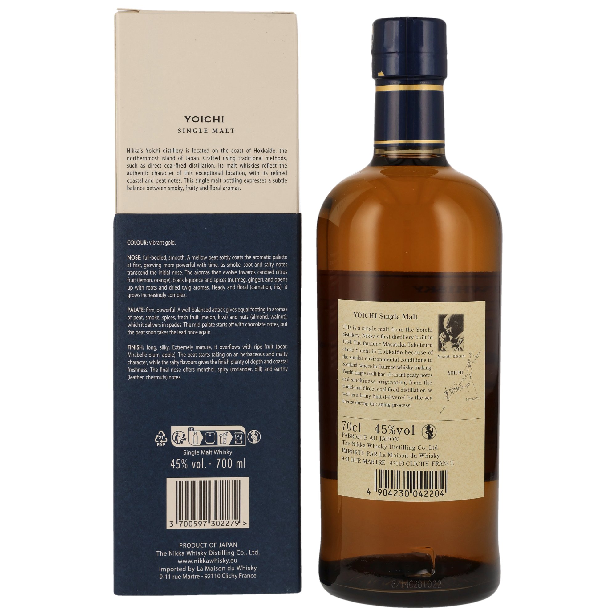 Nikka Yoichi Single Malt Whisky / 45% 0,5l / in Geschenkverpackung 