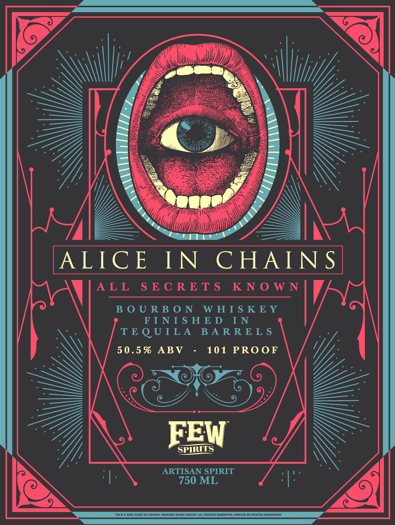 FEW Alice in Chains Bourbon Whiskey, 50,5% Vol. 0,7 ltr. limited Edition