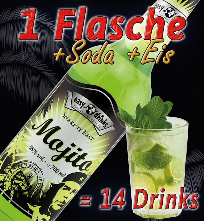 Mojito / Fertigcocktail / 38% Vol. 0,7 ltr. / easy drinks