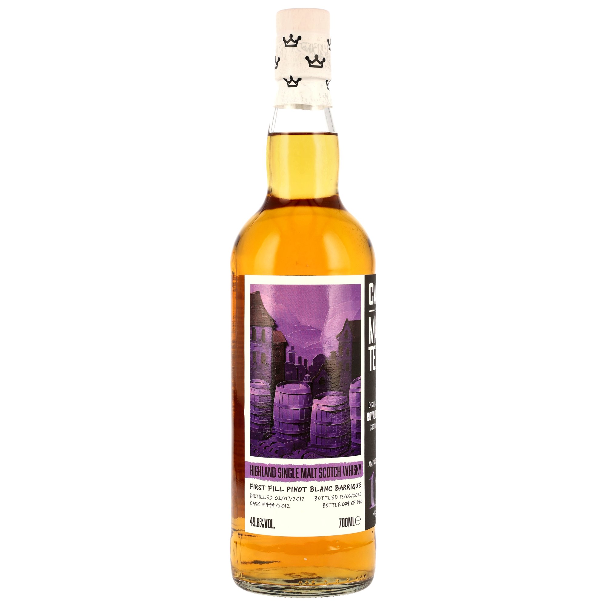 Royal Brackla 2012-2025 / 12Jahre 1st Fill Pinot Blanc Barrique #494/2012 Cask Masters Brave New Spirits / 49,8% 0,7l 