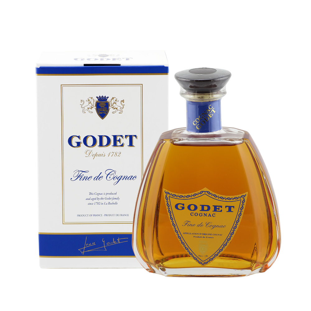 Godet Fine de Cognac 12 Jahre, 40% Vol. 0,7 ltr. im Geschenkpack
