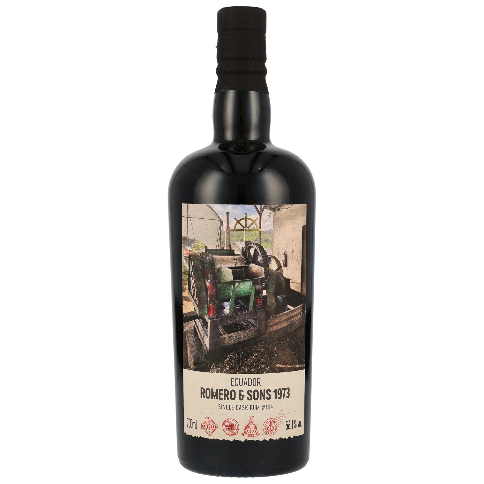 FRC Romero & Sons 1973 Ecuador Rum / 56,1% Vol. 0,7 ltr. / Single Cask #104