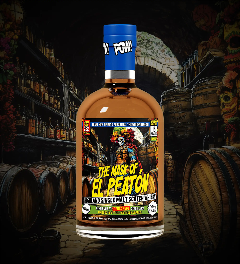Peated Highland 15 Jahre / The Mask of El Peaton / Brave New Spirits / 50,9% 0,7l / Whisky Heroes