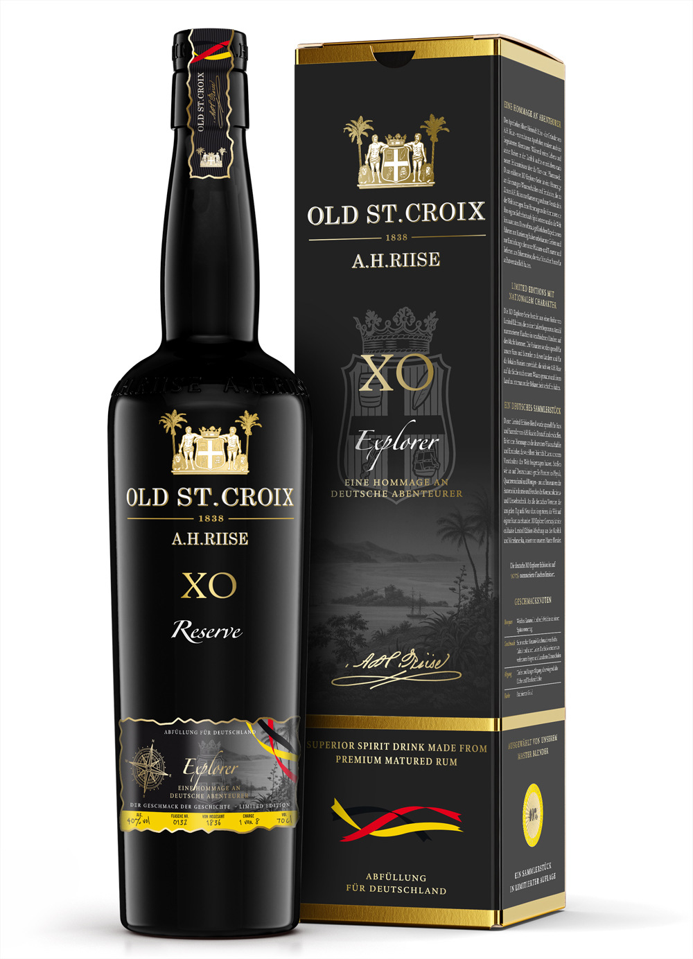 A.H. Riise XO Explorer Germany Rum Ltd. Edt. / 40% Vol. 0,7 ltr. 