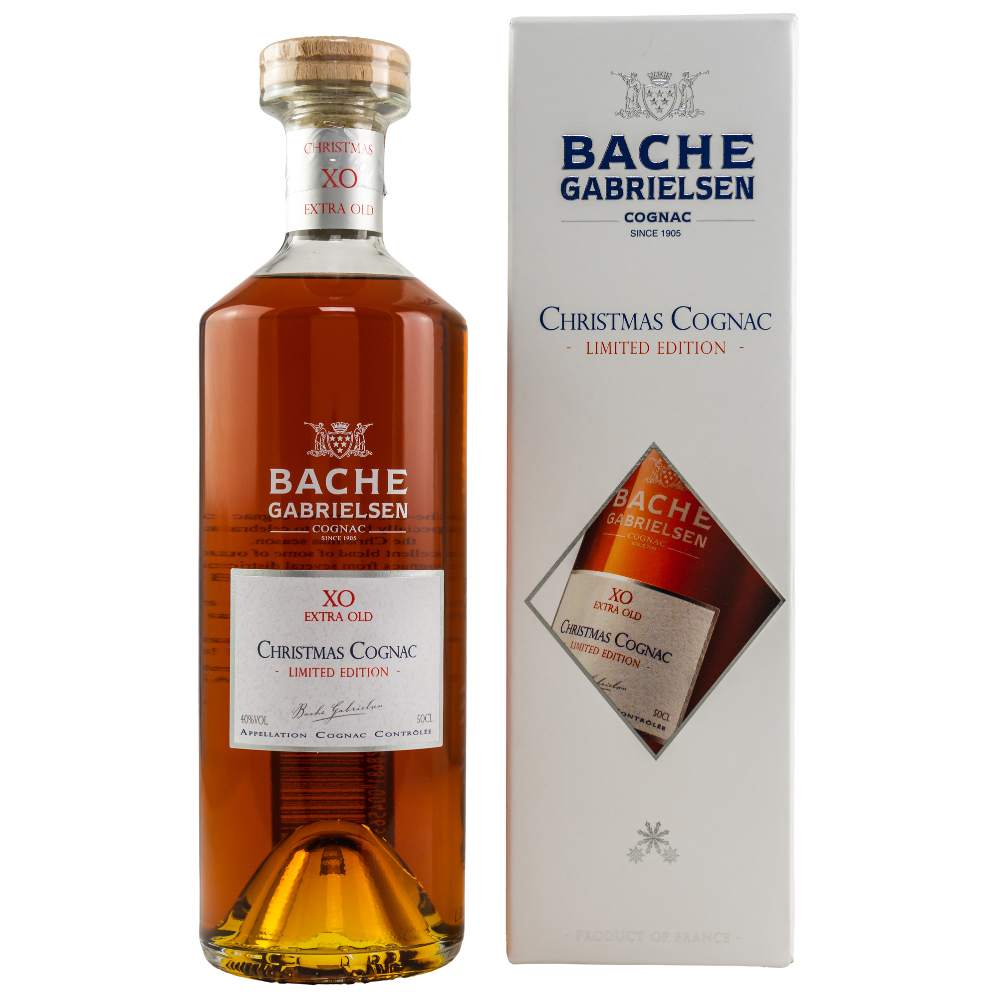 Bache-Gabrielsen Christmas XO Cognac 0,5 ltr. 40% Vol. Geschenkpack
