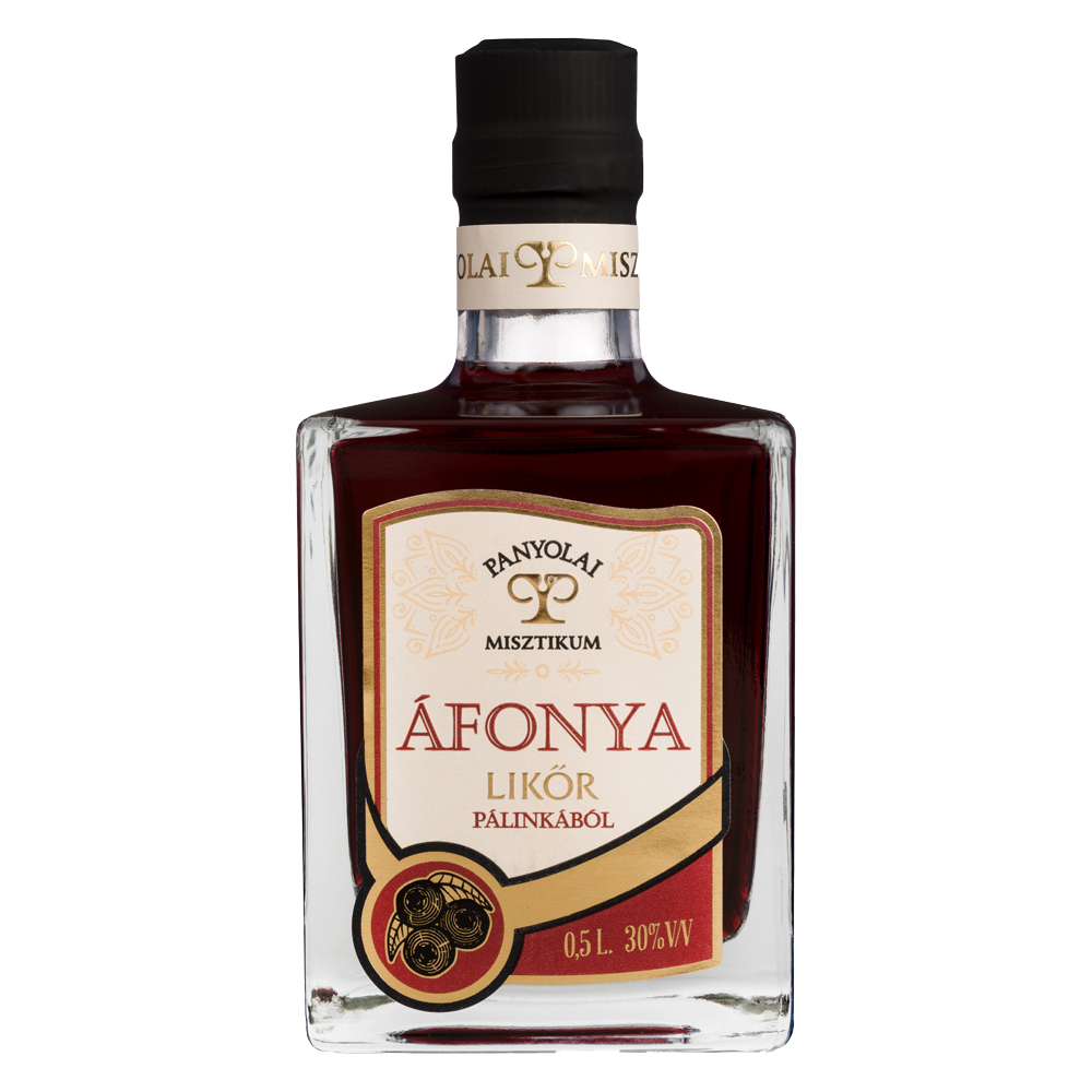 Panyolai Mystic Heidelbeerlkör / Misztikum Afonya, 30% Vol. 0,5 ltr.