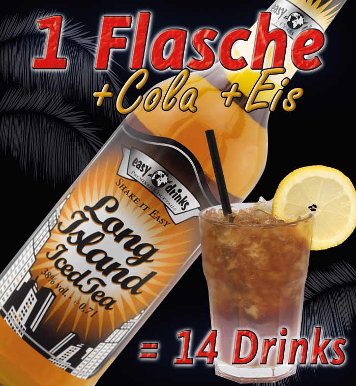 Long Island Iced Tea / Fertigcocktail / 38% Vol. 0,7 ltr. / easy drinks