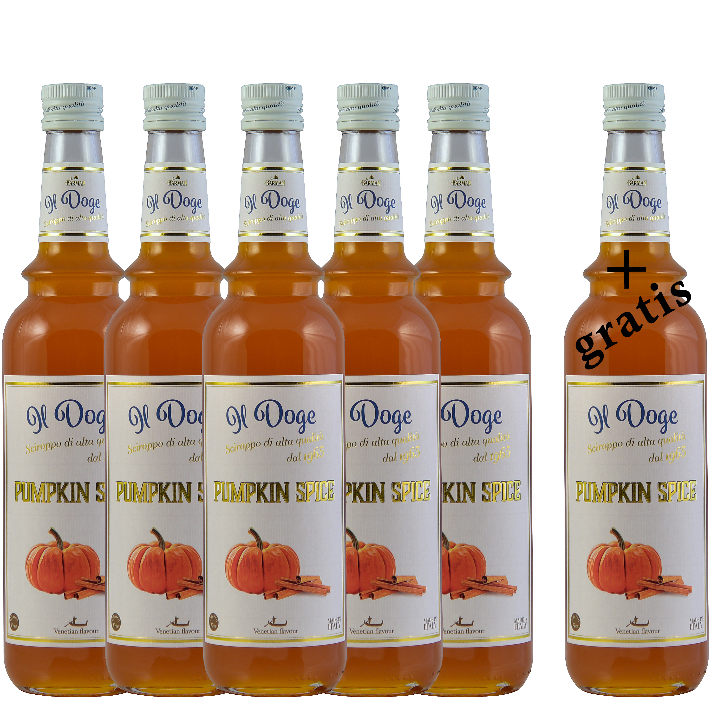 Il Doge Sirup Pumpkin Spice / 6 x 0,7 ltr. Alkoholfrei 