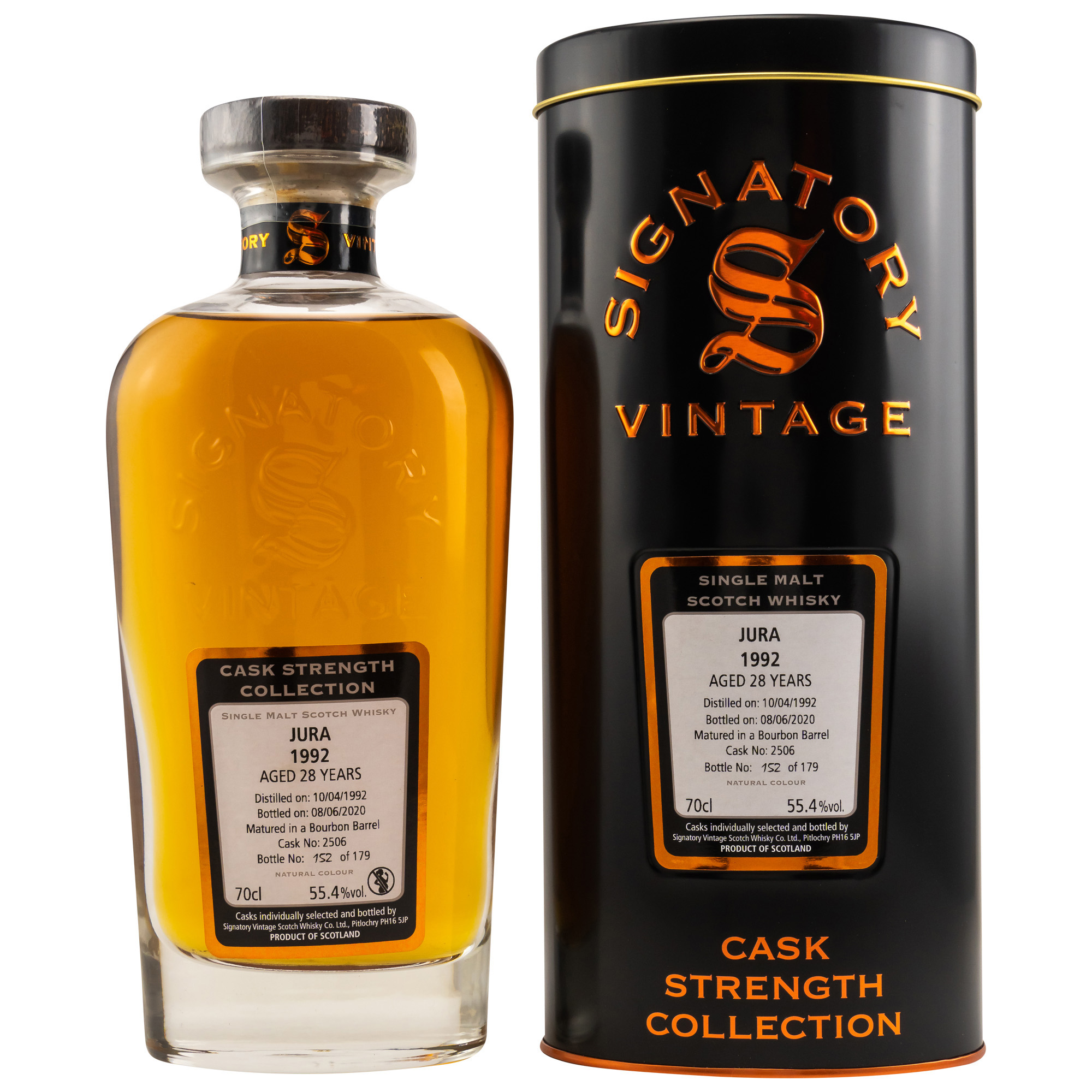 Jura 28 Jahre (1992-2020) Cask #2506, 55,4% 0,7 ltr. Signatory Vintage
