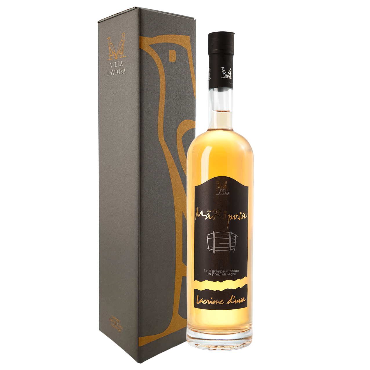 Grappa Mariposa lacrime d´uva / 40% Vol. 0,2 ltr. / Villa Laviosa  Südtirol