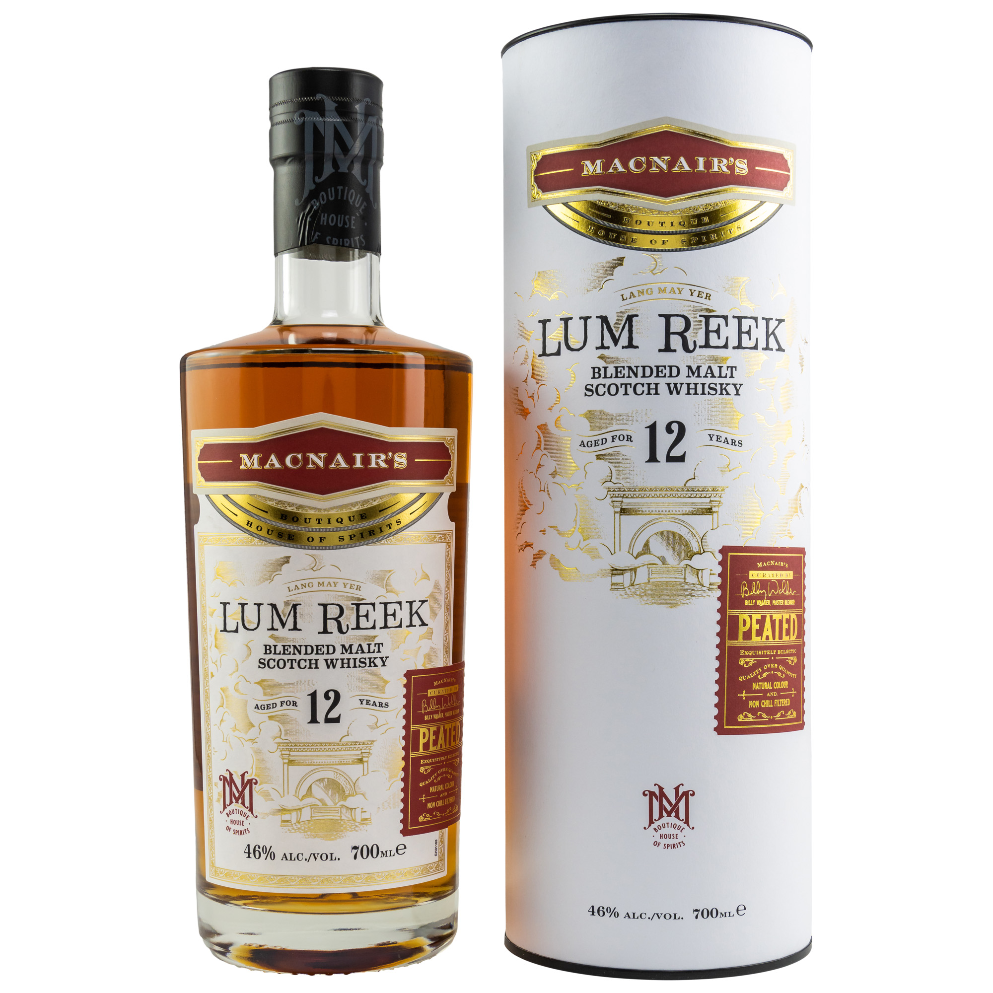 MacNairs Lum Reek / Blended Malt Scotch Whisky 12 Jahre / 46% 0,7 ltr.