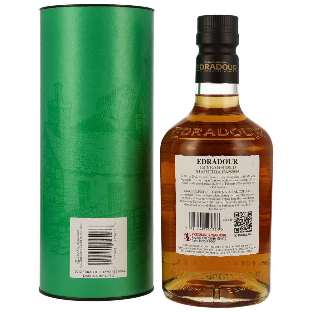 Edradour 12 Jahre (2012-2024) Madeira Small Batch / 48,2% 0,7l 