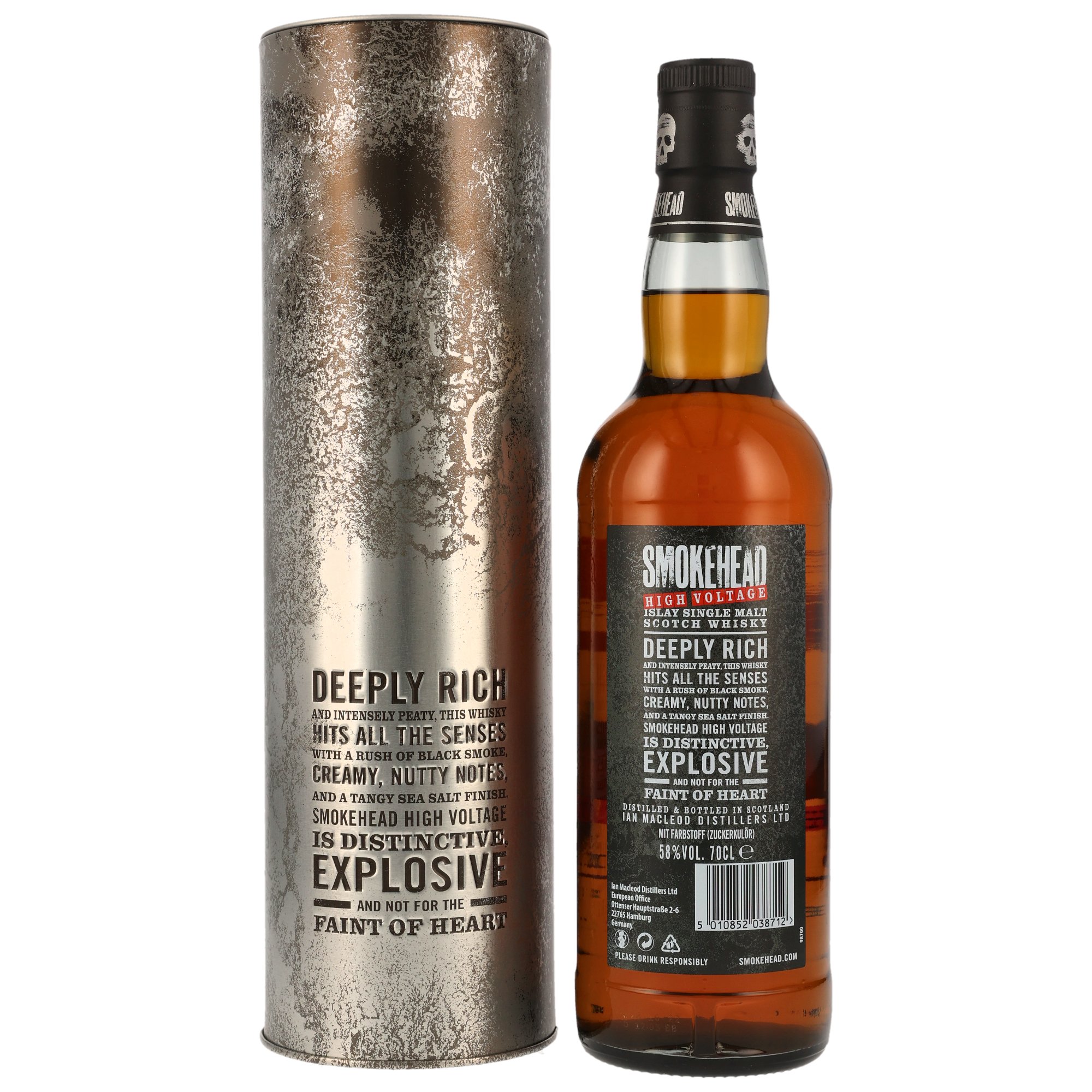 Smokehead High Voltage / rauchig torfiger Islay Whisky / 58% Vol. 0,7 ltr.  