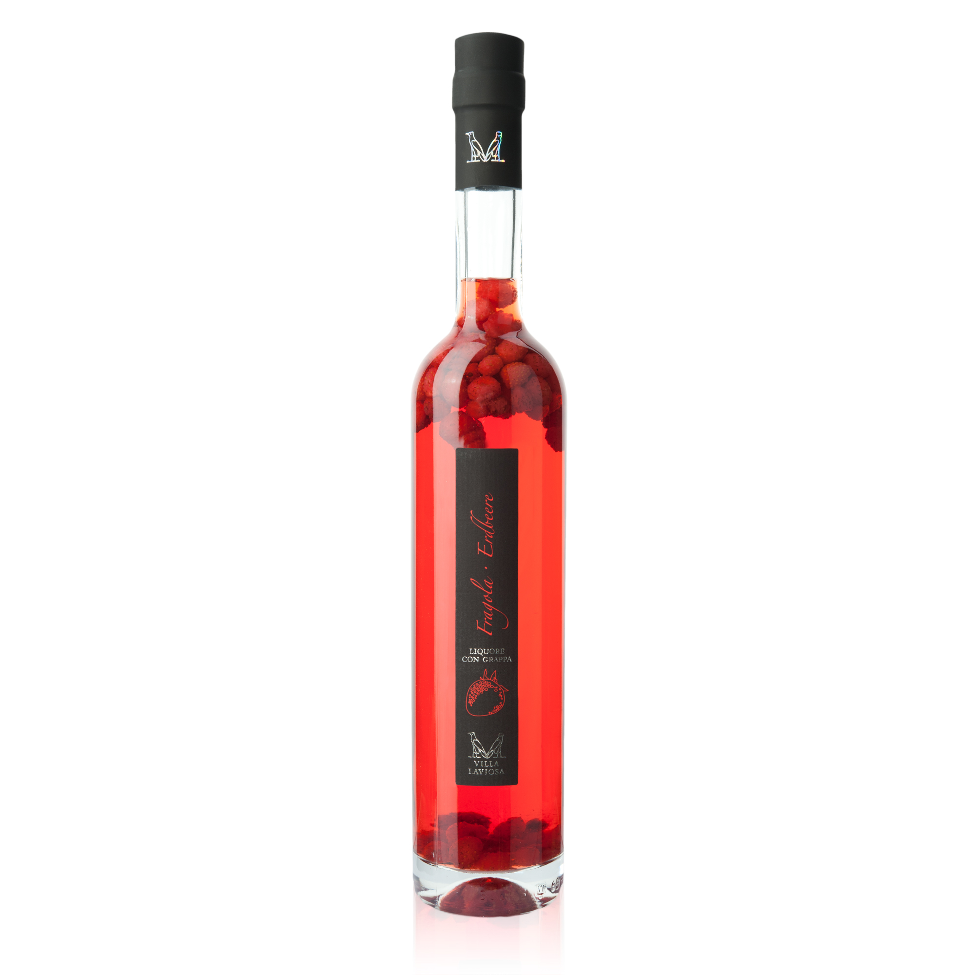 Erdbeerlikör mit Walderdbeeren / 21% Vol. 0,5 ltr. / mit Geschenkkarton
