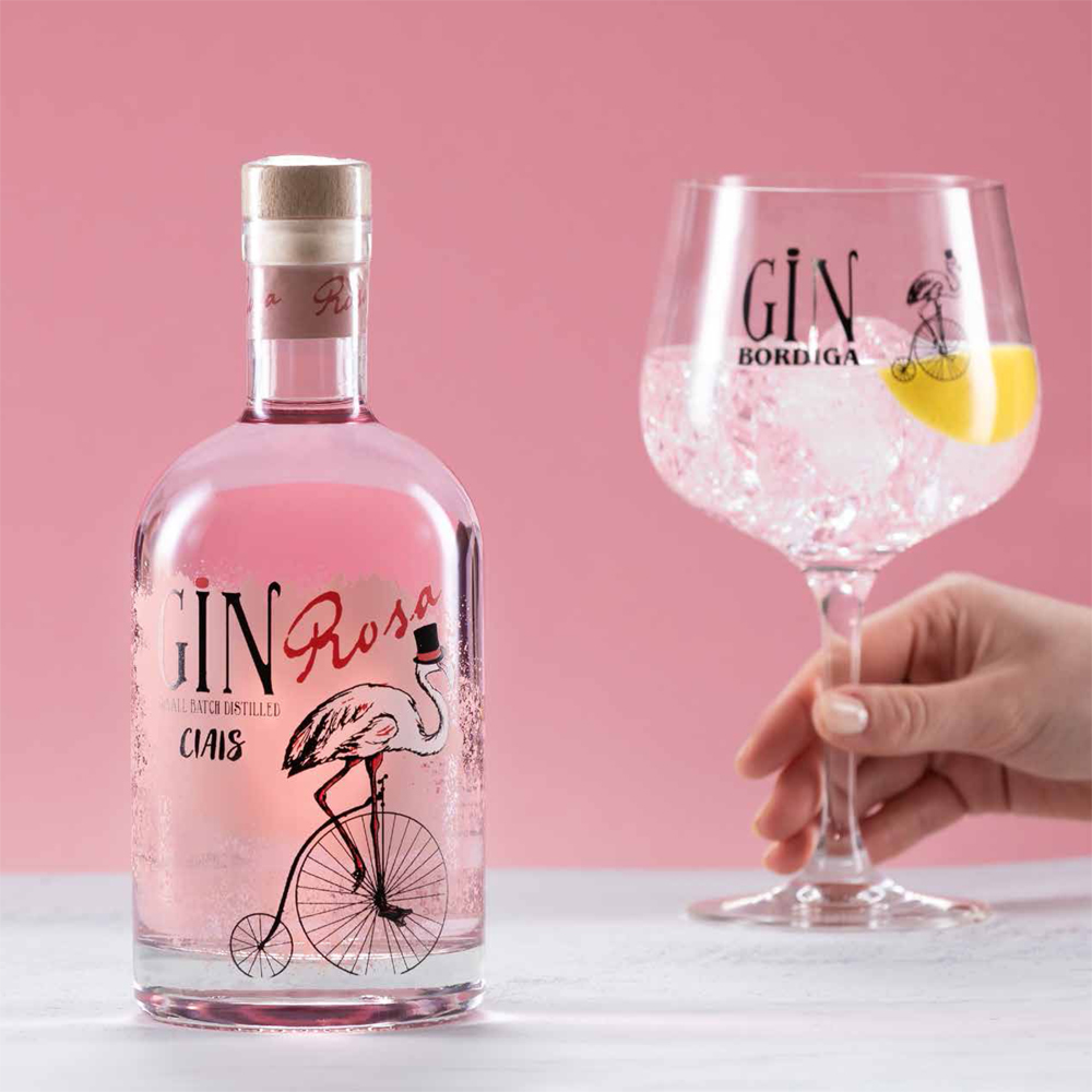 Bordiga Premium Rosa GIN  "Ciais" / 42% Vol. 0,7 ltr. / Small Batch Distilled