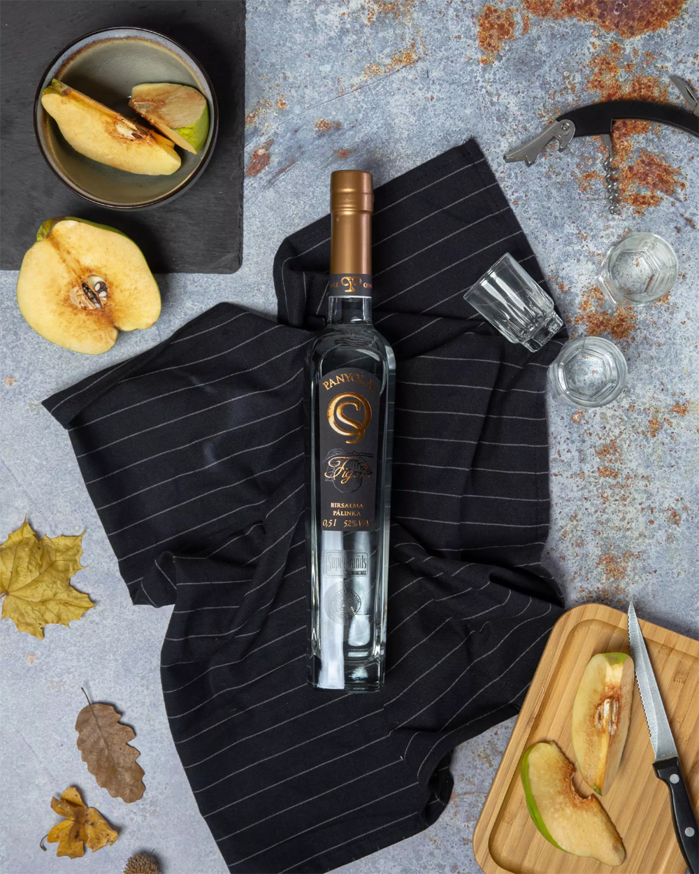 Panyolai SQ Quitte-Brand / Birsalma Palinka, 52% Vol. 0,5 ltr.