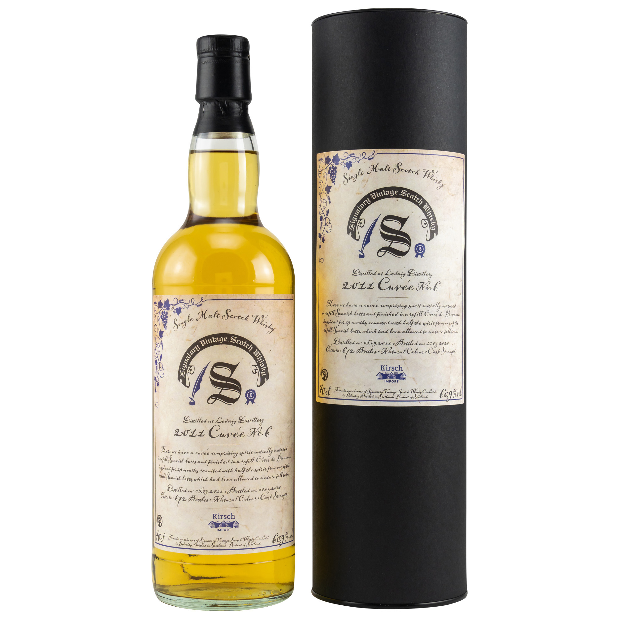 Ledaig 8 Jahre (2011-2020) Cuvee #6, 60,9% 0,7 ltr. Signatory Vintage