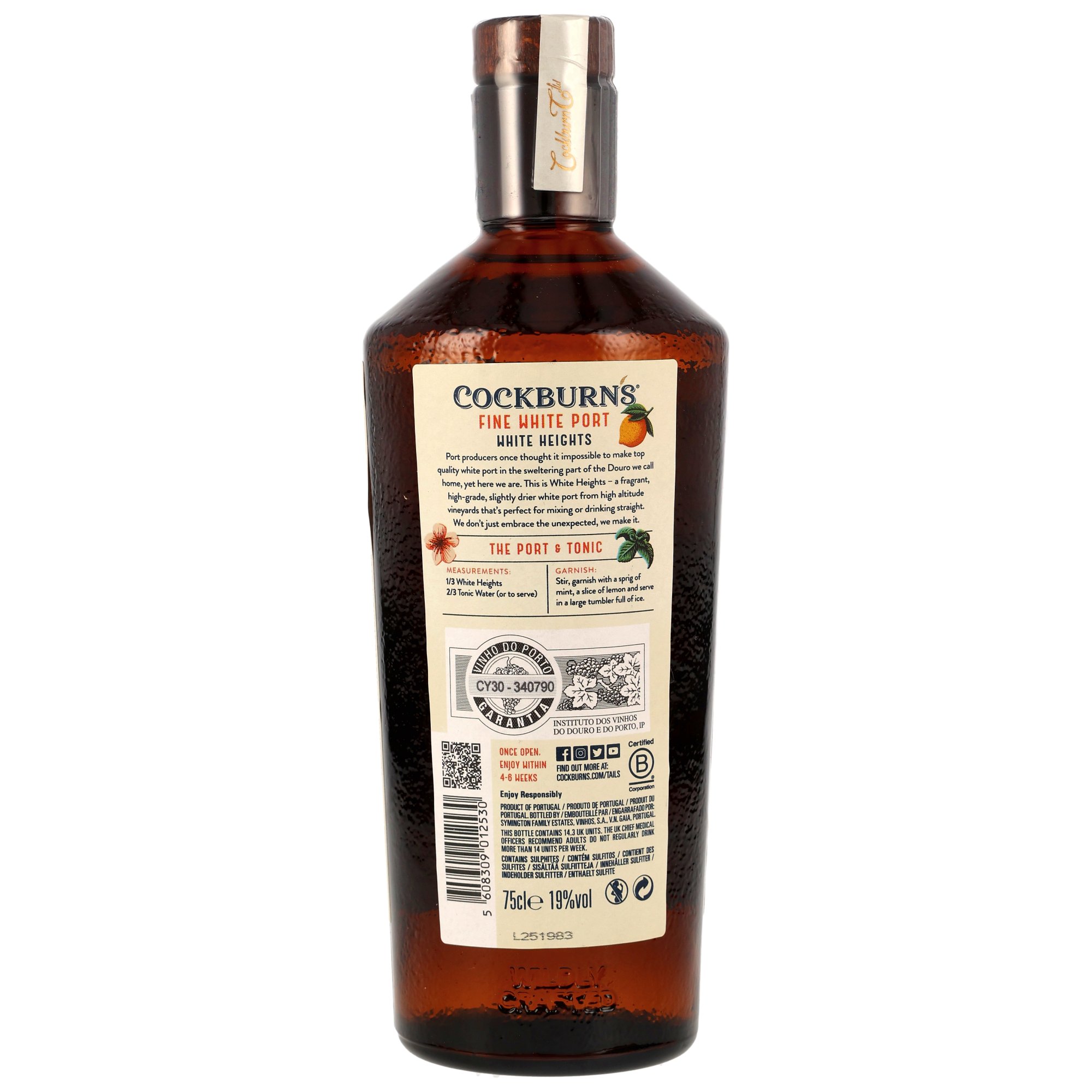 Cockburns White Heights Port / 19% Vol. 0,75l / Portwein aus Portugal