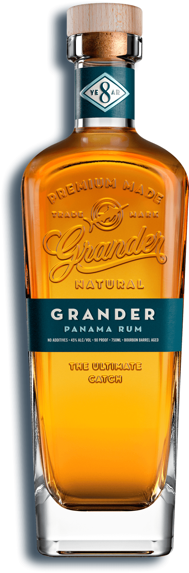 Grander Natural Panama Rum 8 Jahre, 45% Vol. 0,7 ltr.