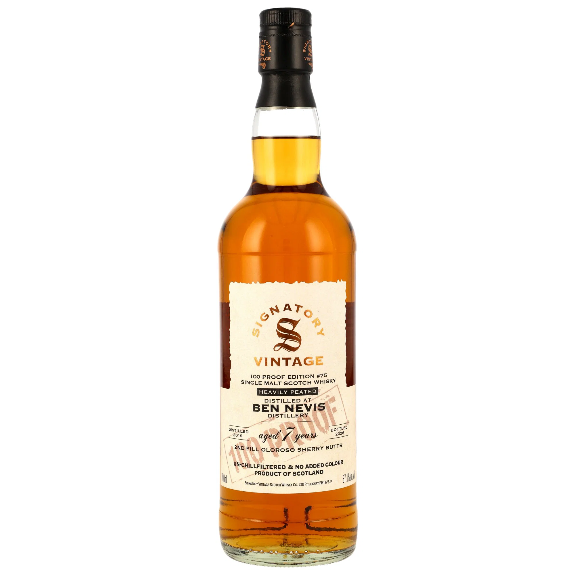 Ben Nevis 2019-2026 / 7 Jahre Signatory 100Proof Edition #75 / 57,1% 0,7l