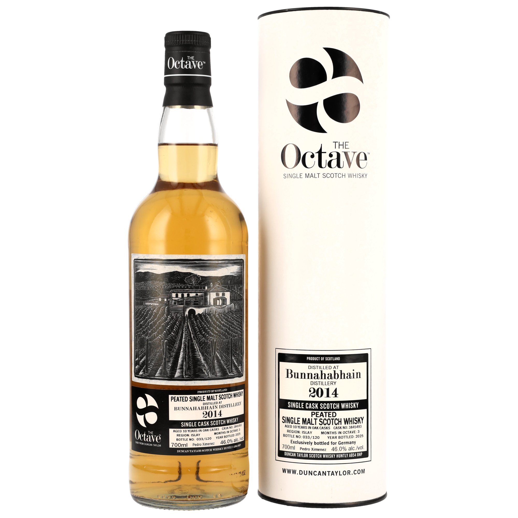 Bunnahabhain 2014-25 / 10 Jahre Islay Single Malt / #3845493 Octave Duncan Taylor / 46% 0,7l 