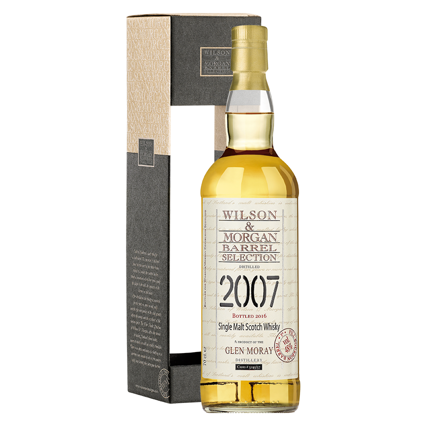 Glen Moray 1.Fill Bourbon Barrel Whisky 9 Jahre (2007-2016) 48% 0,7 ltr. Wilson Morgan