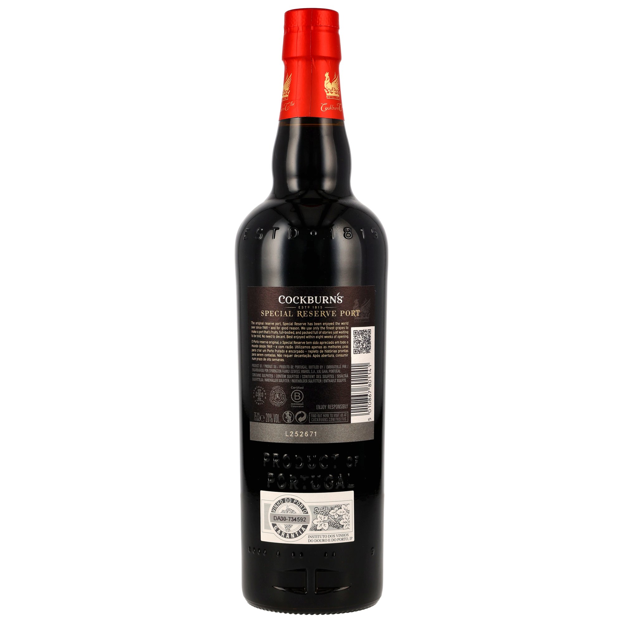Cockburns Special Reserve Port / 20% Vol. 0,75l / Portwein aus Portugal