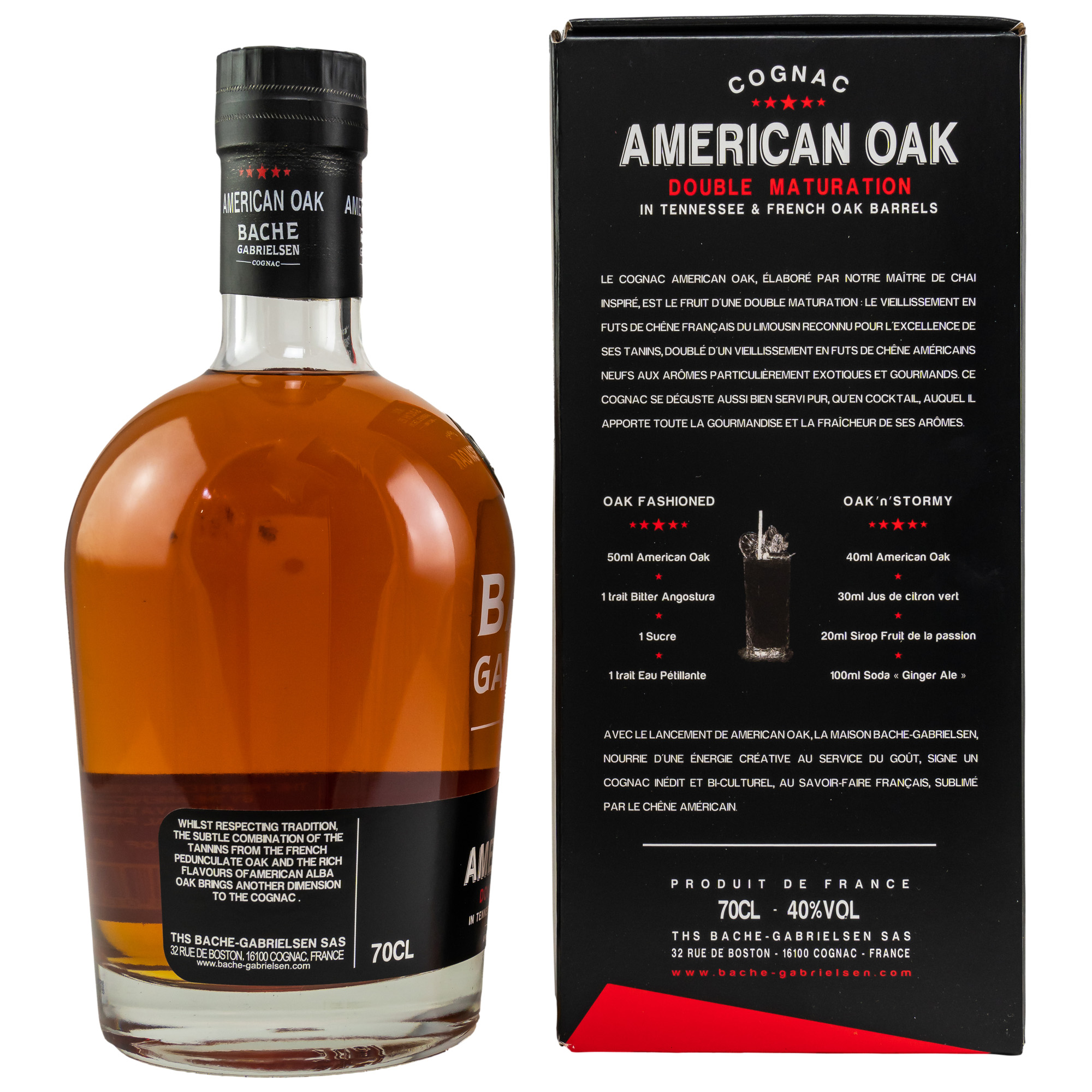 Bache-Gabrielsen American Oak VSOP Cognac 0,7 ltr. 40% Vol. GEPA