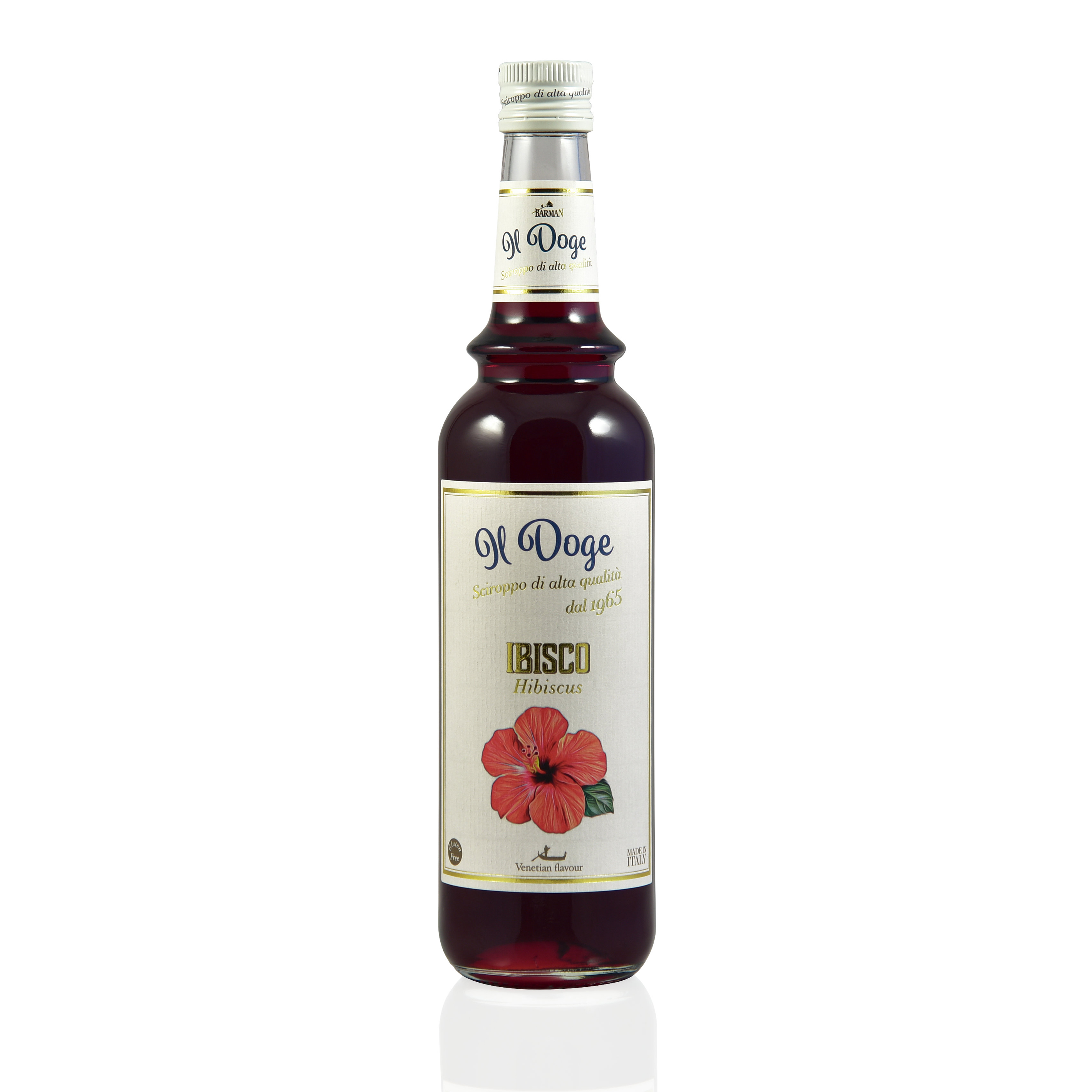 Il Doge Sirup Hibiskus / 0,7 ltr. Alkoholfrei / Glutenfrei / Halal