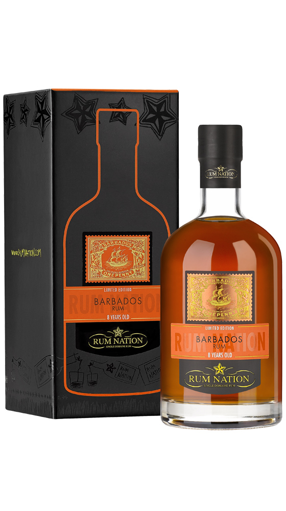 Rum Nation Barbados Rum 8 Jahre 40% Vol. 0,7l in Geschenkpackung