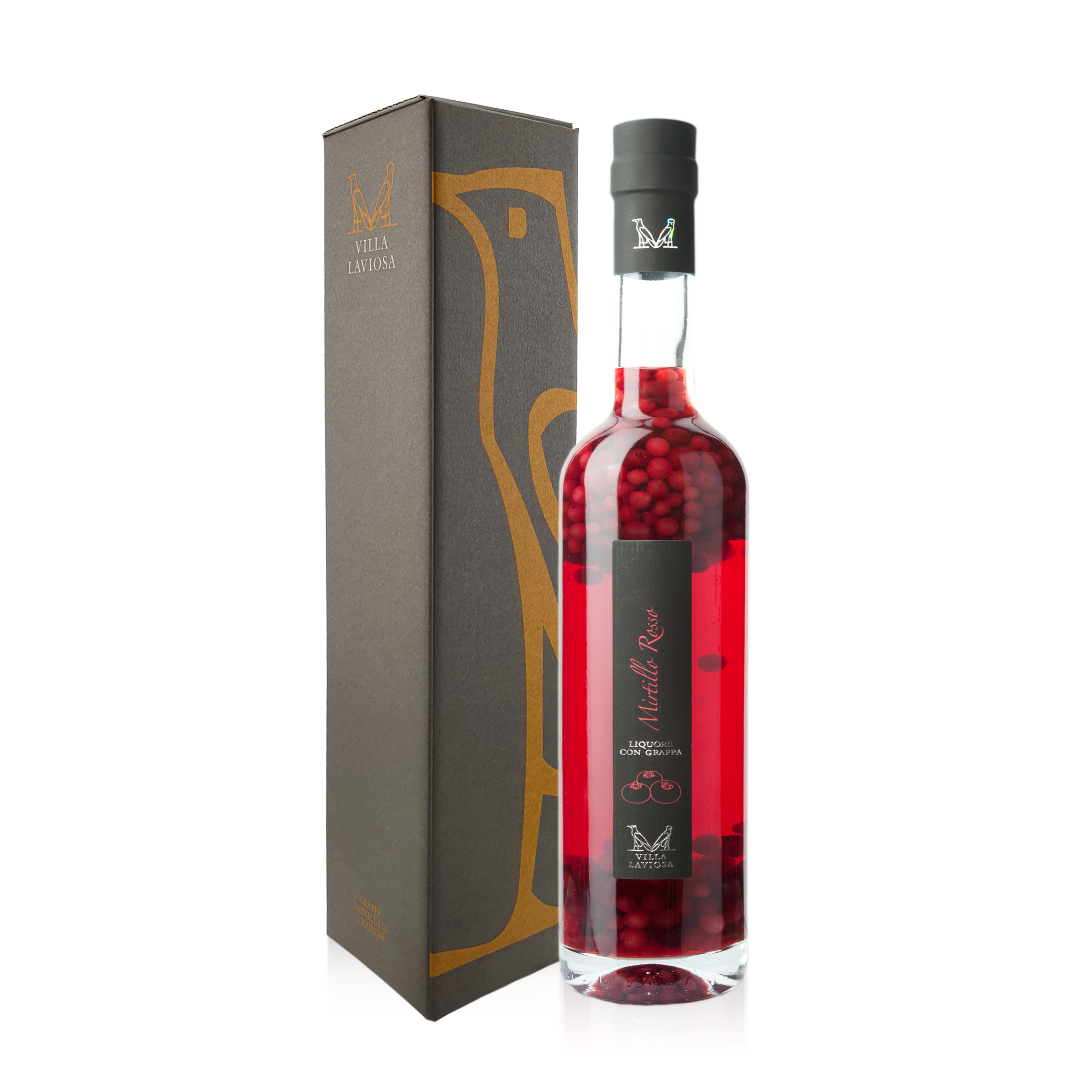 Preiselbeerlikör / 21% Vol. 0,5 ltr. / Geschenkkarton / Villa Laviosa