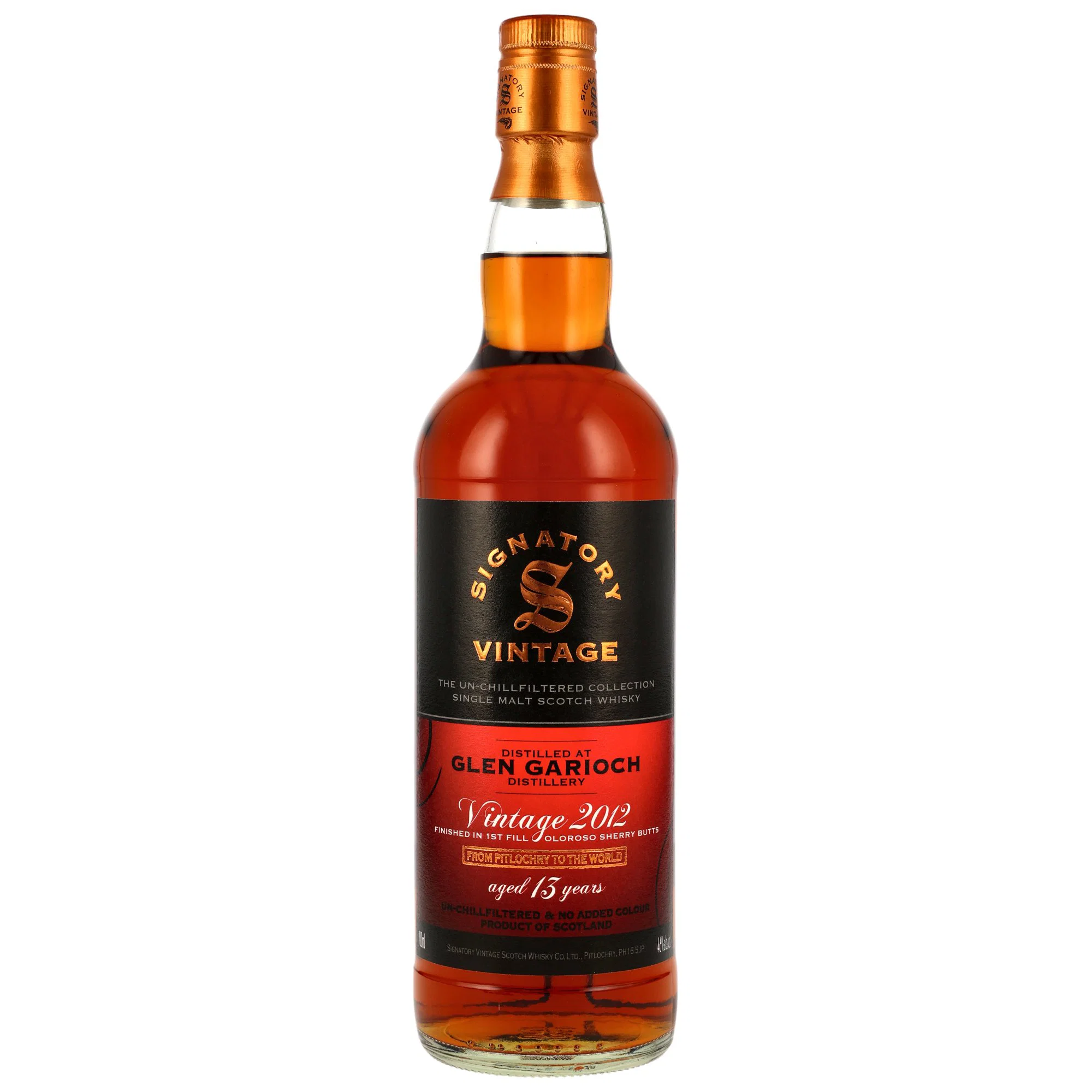 Glen Garioch 13 Jahre 2012-26 / 1st Fill Oloroso Sherry Butts Finish #1,2+9 / 46% 0,7l Signatory Vintage 