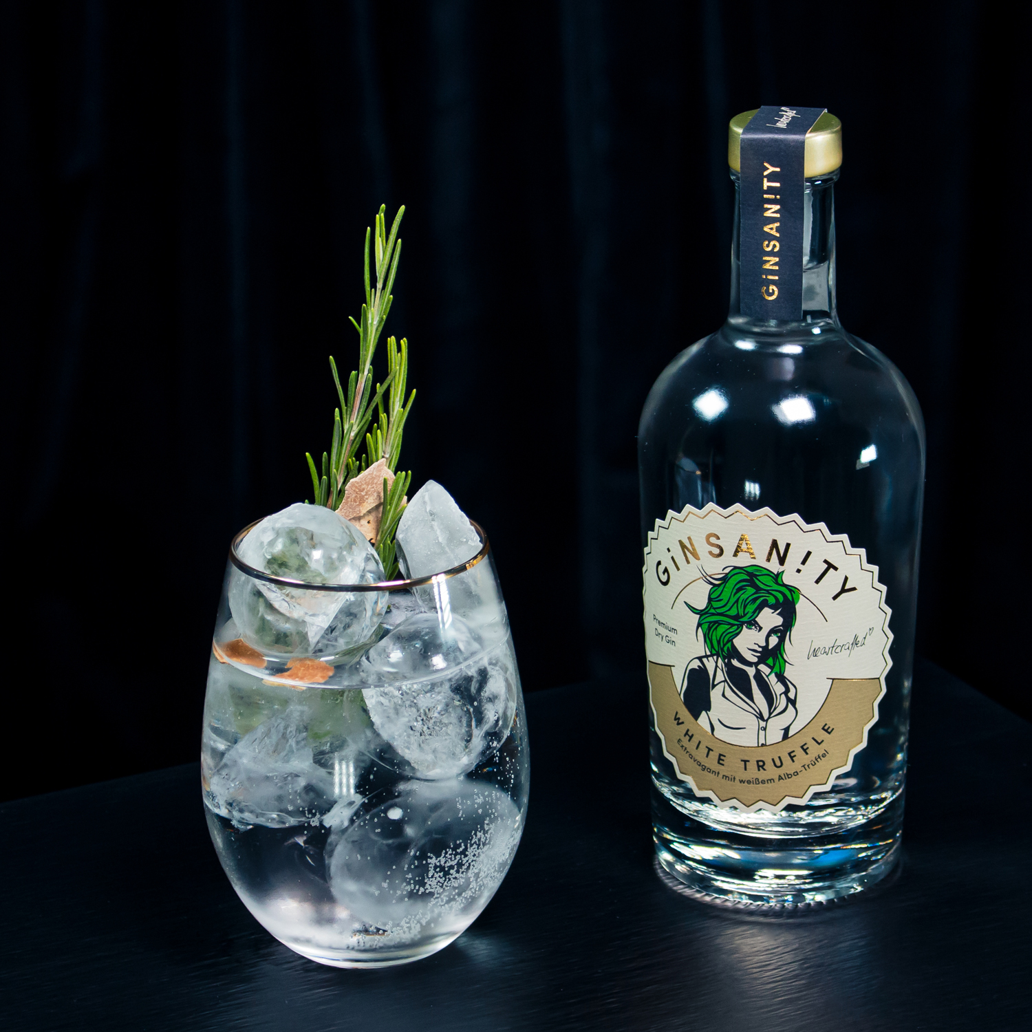 Ginsanity White Truffle Premium Dry Gin / 42,5% Vol. 0,5 ltr.