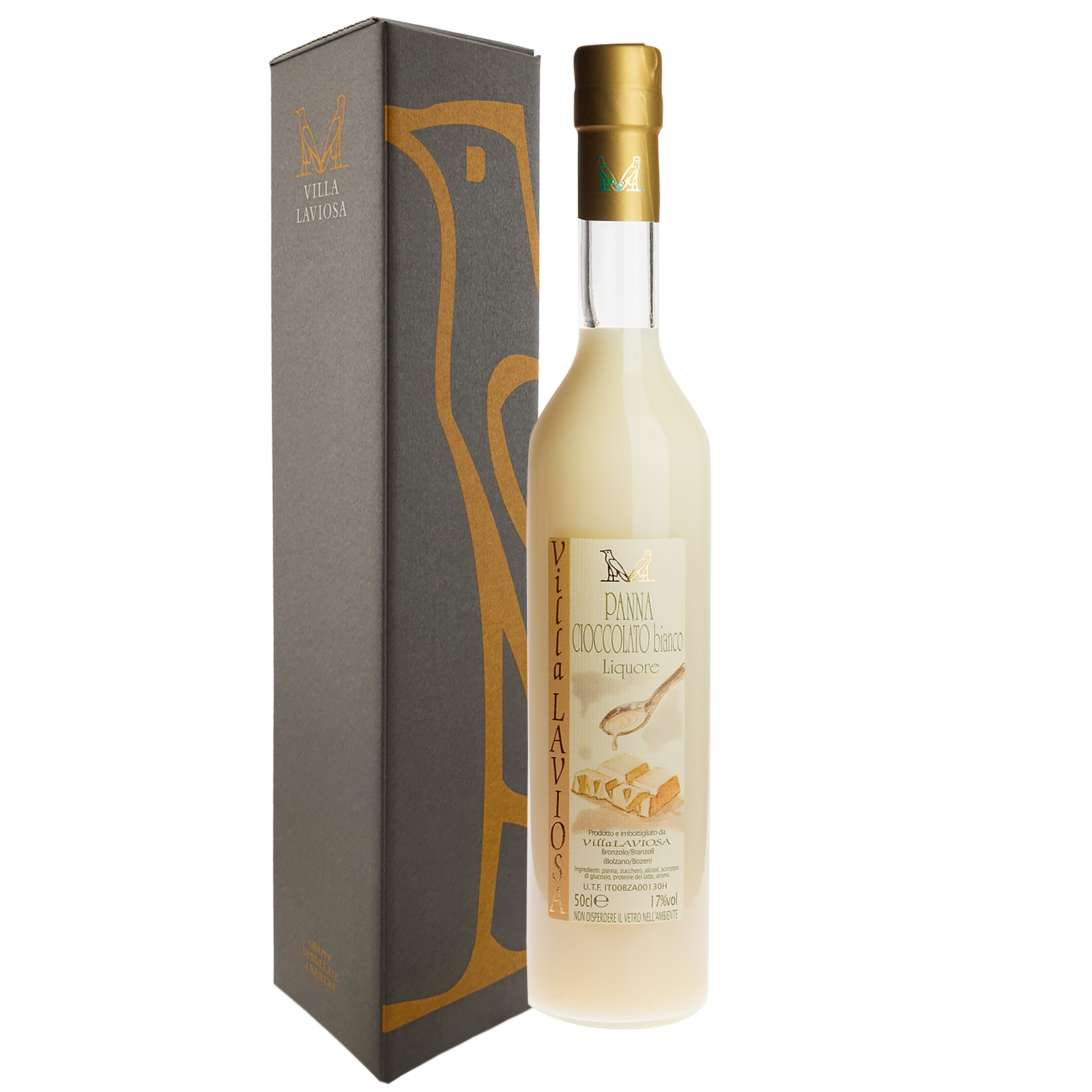 Villa Laviosa Sahne & Weißer Schokoladenlikör / 17% Vol. 0,5 ltr. / Geschenkkarton