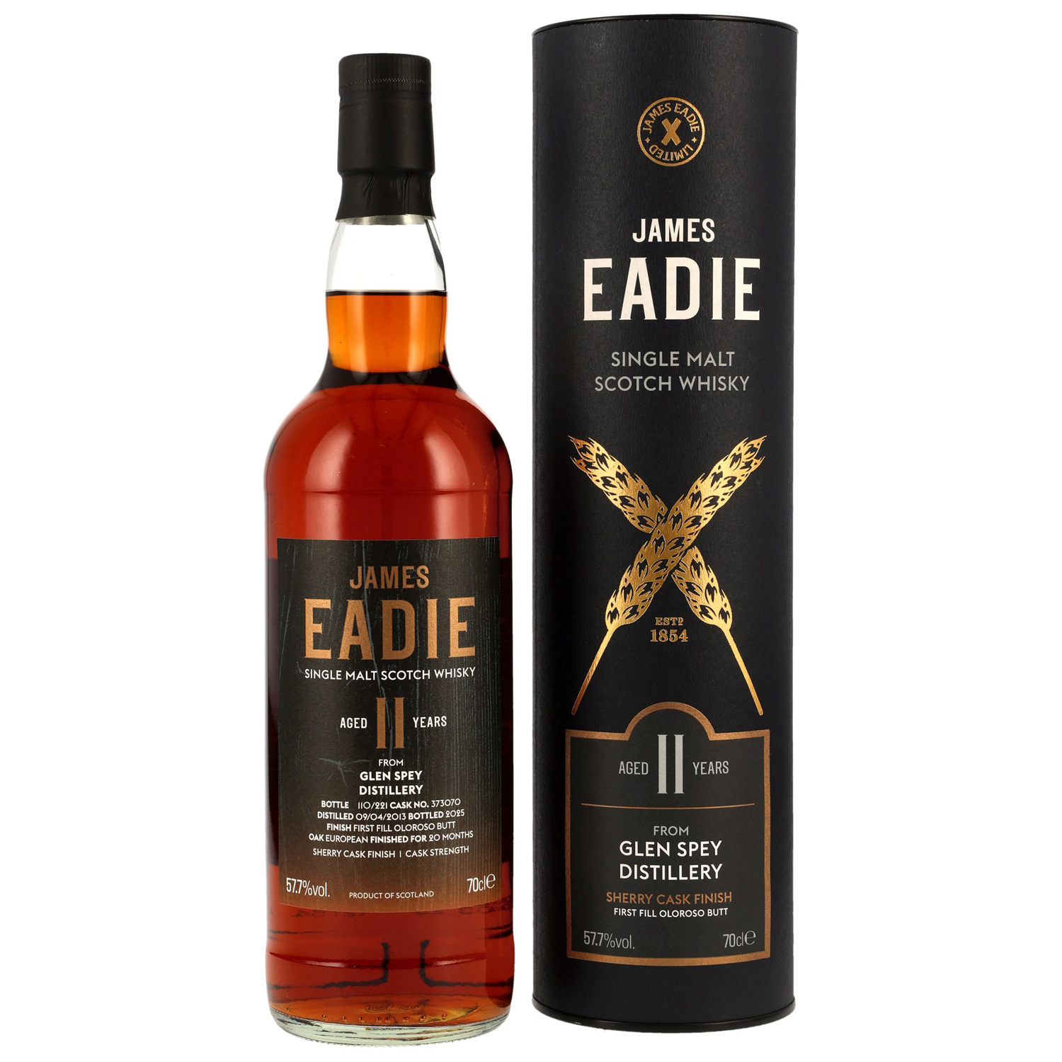 Glen Spey 11 Jahre 2013-2025 / Oloroso Butt #373070 James Eadie / 57,7% 0,7l 