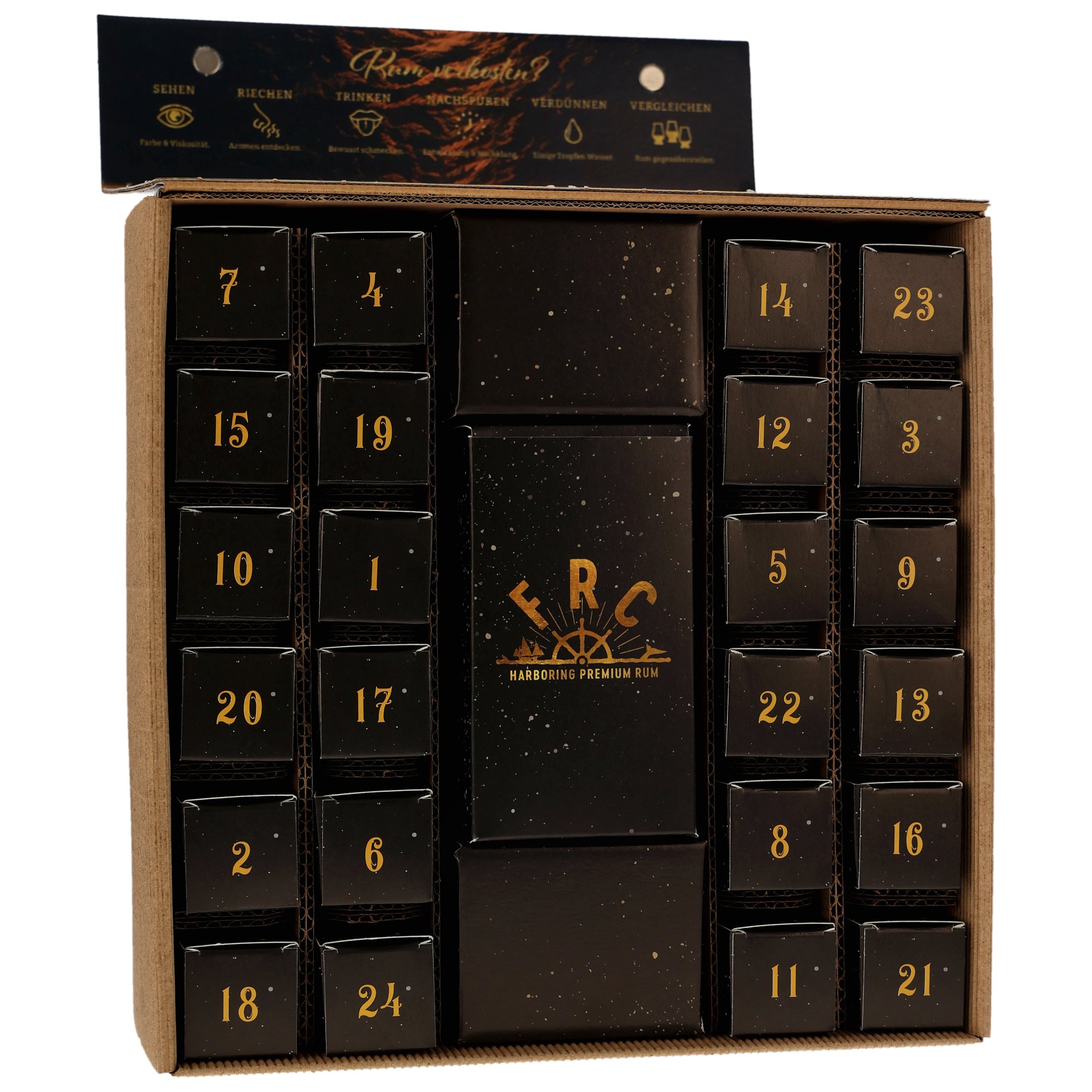 Rum Adventskalender 2024 / 43,5% Vol. / 24 x 20 ml. / incl. Tasting Glas 