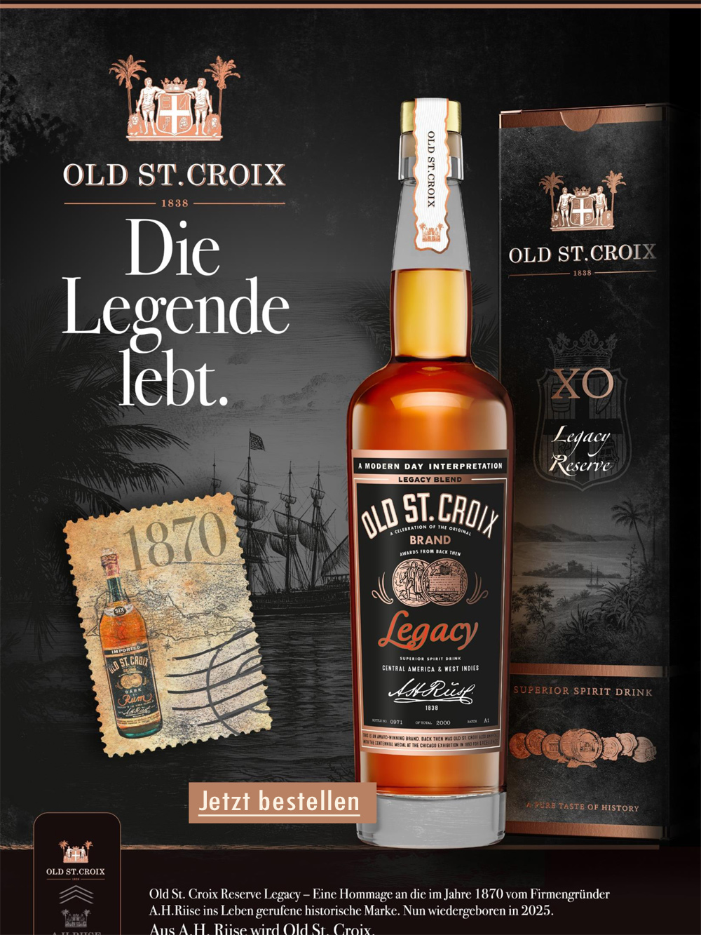 Old St. Croix XO Legacy (Rum-Basis) / 42% Vol. 0,7 ltr. 