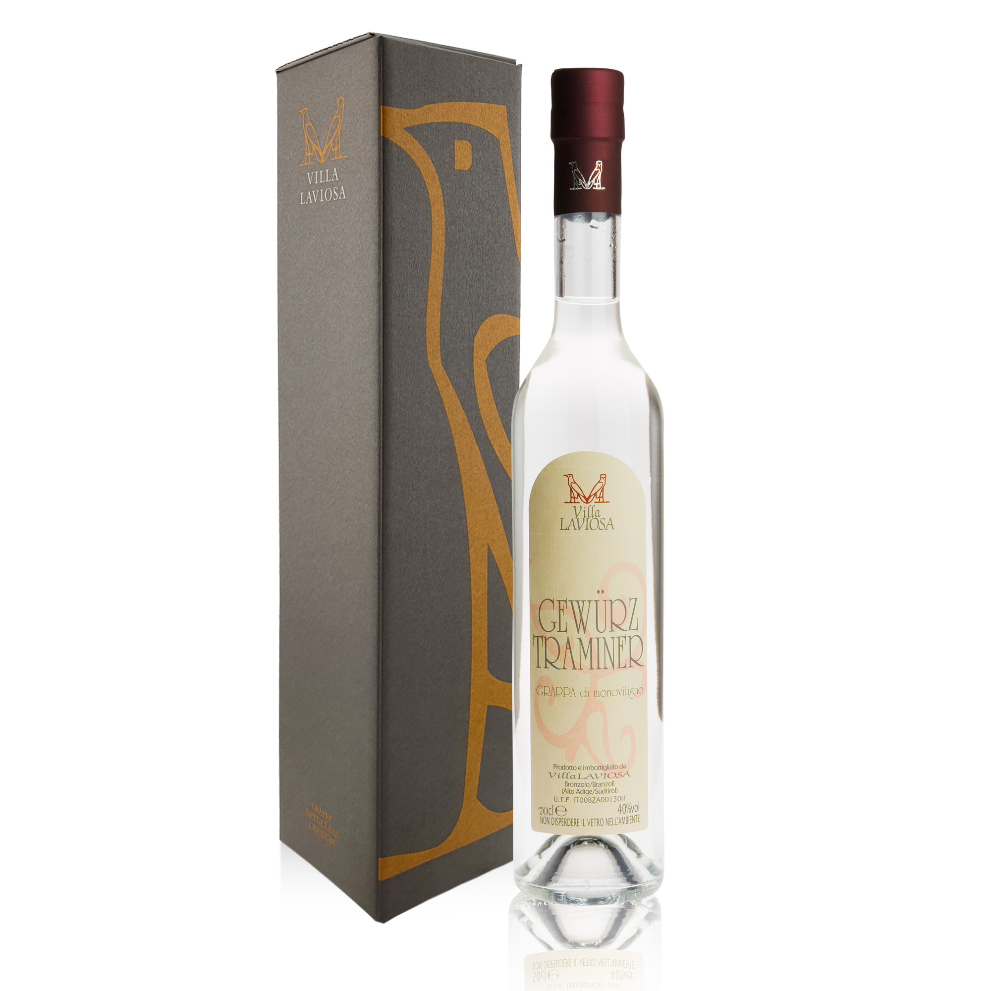 Villa Laviosa Grappa Gewürztraminer, 40% Vol. 0,7 ltr.