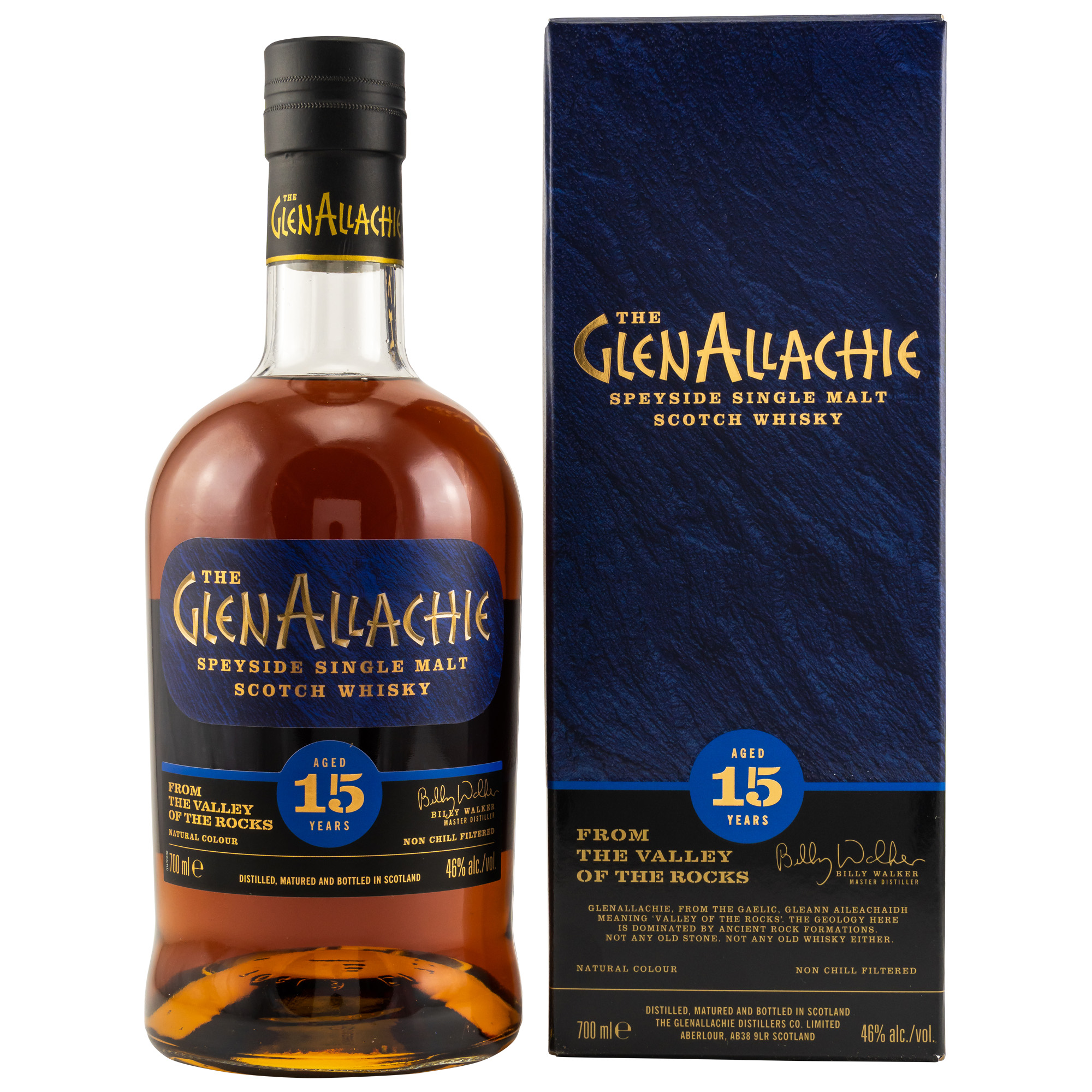GlenAllachie Whisky 15 Jahre / 46% 0,7 ltr. in Geschenkpackung