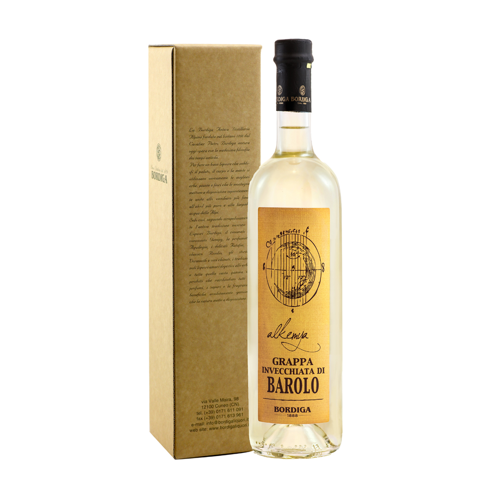 BORDIGA Grappa Invecchiata di Barolo / 40% Vol. 0,7l / Fassreife / in Geschenkhülle