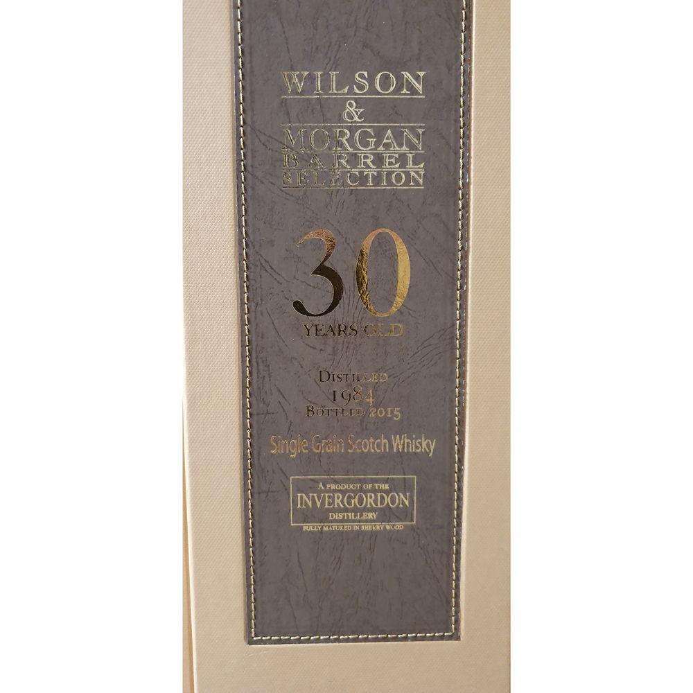 Invergordon Single Grain Whisky 30 Jahre Sherry Wood (1984-2015) 57% 0,7 ltr. Wilson Morgan