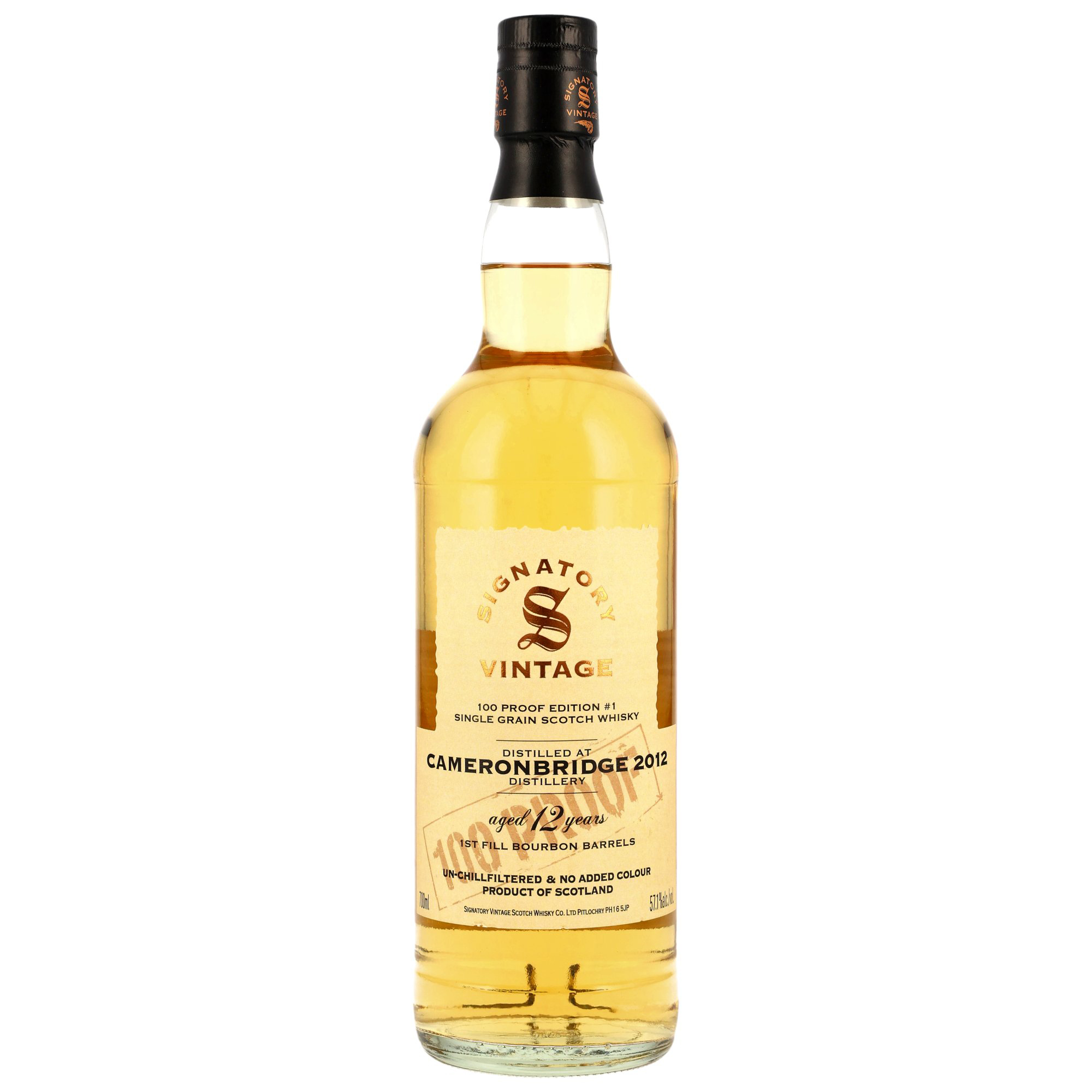 Cameronbridge 2012-2025 / 12Jahre / 100Proof Grain Edition #1 / 57,1% 0,7l  Signatory Vintage