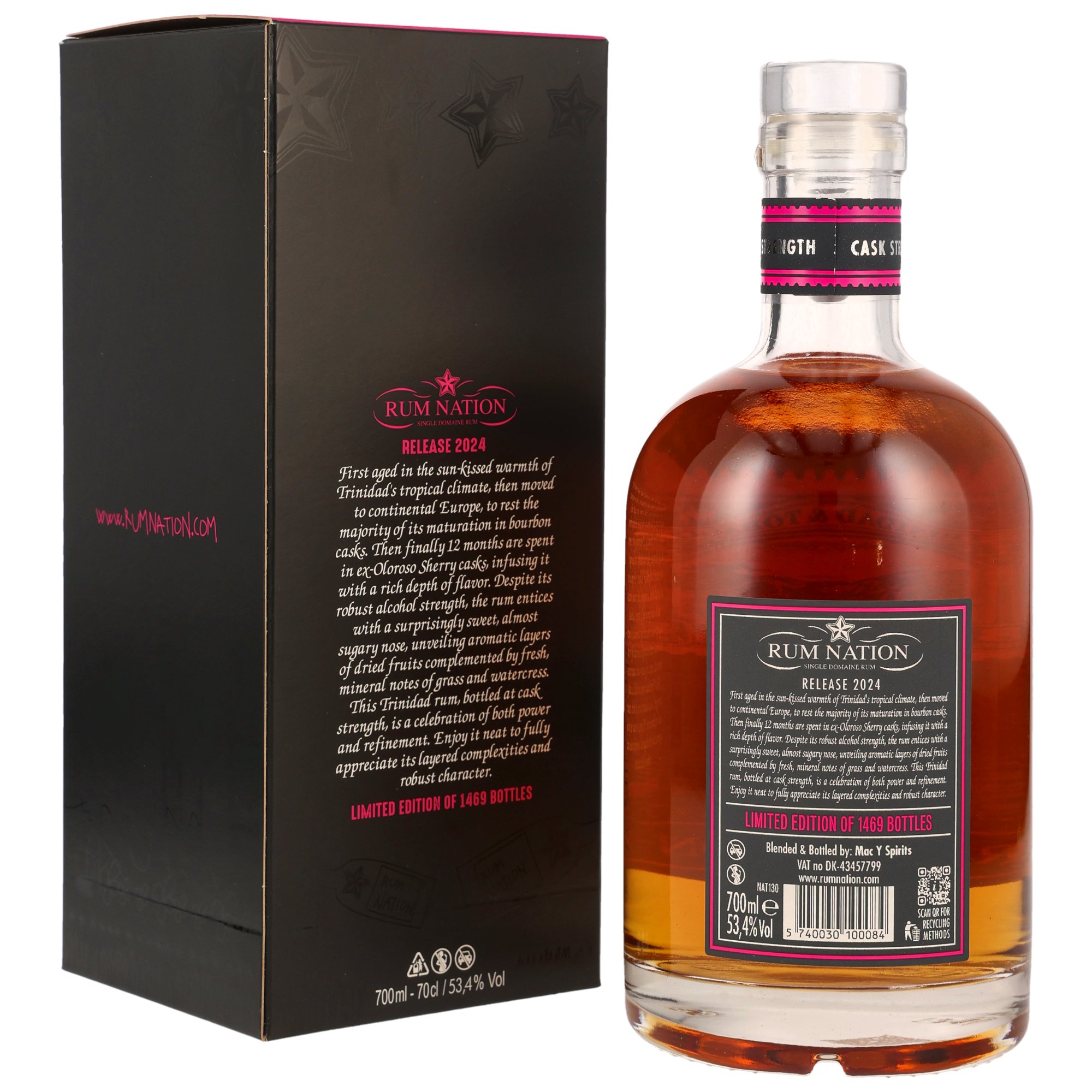 Rum Nation Trinidad / 12 Jahre Cask Strength / 53,4% Vol. 0,7 ltr. 