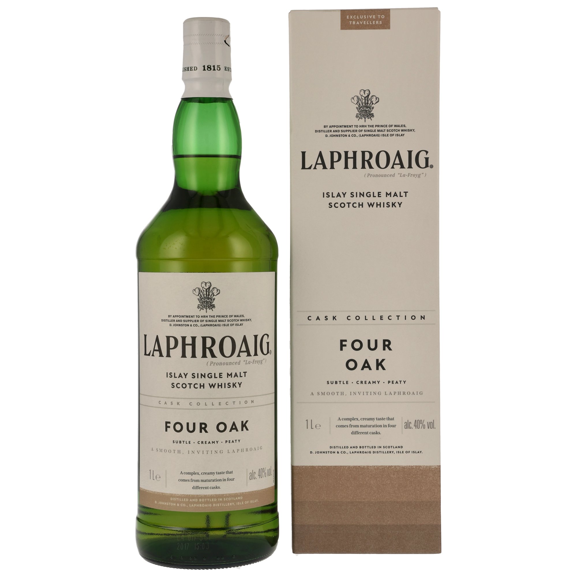 Laphroaig Four Oak Whisky / 40% Vol. 1,0 ltr. / im Geschenkkarton
