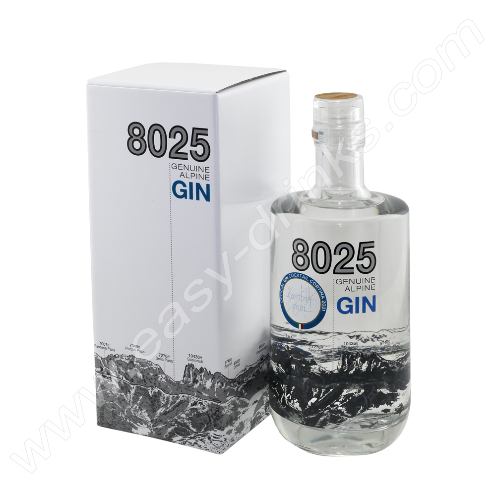 Villa Laviosa 8025 Genuine Alpine Gin / 40% Vol. 0,5 ltr. / Geschenkkarton